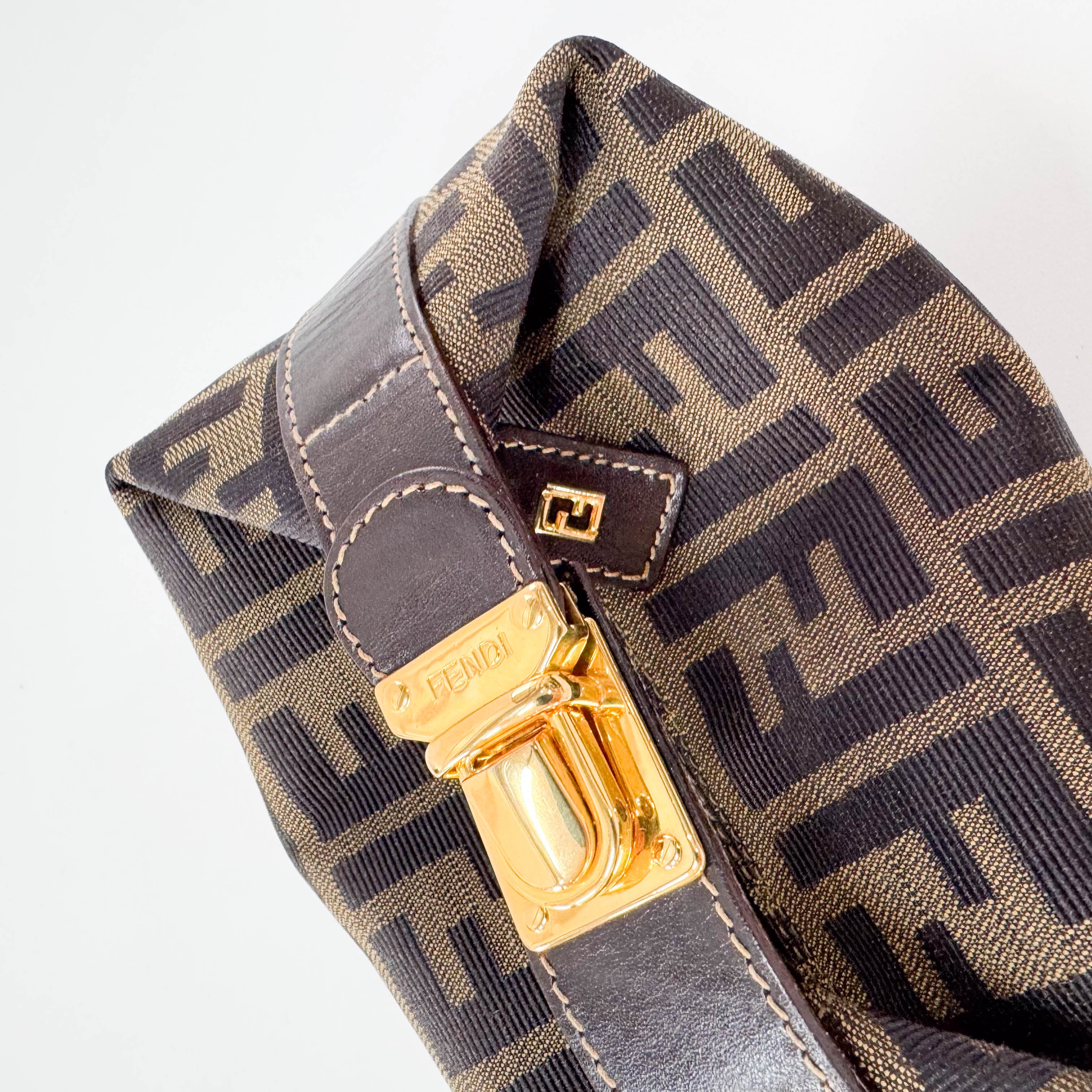 Zucca Mini Brown Canvas Pouch