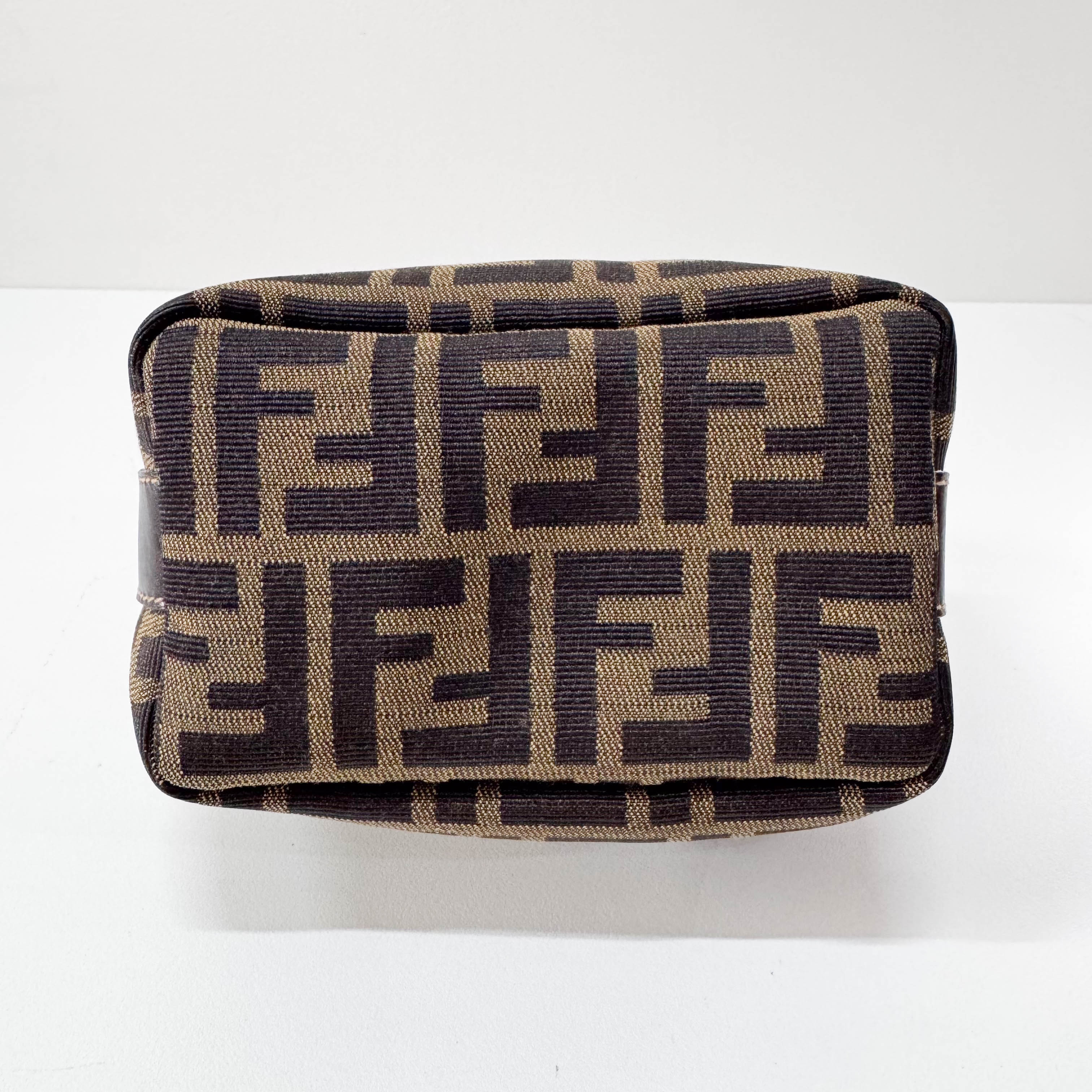 Zucca Mini Brown Canvas Pouch