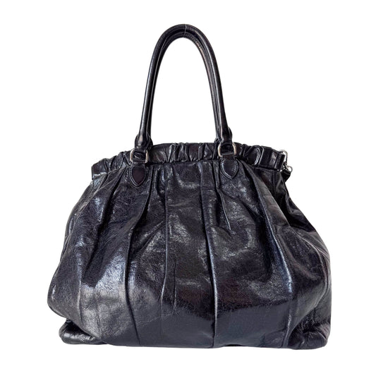 Black Leather Shoulder Bag
