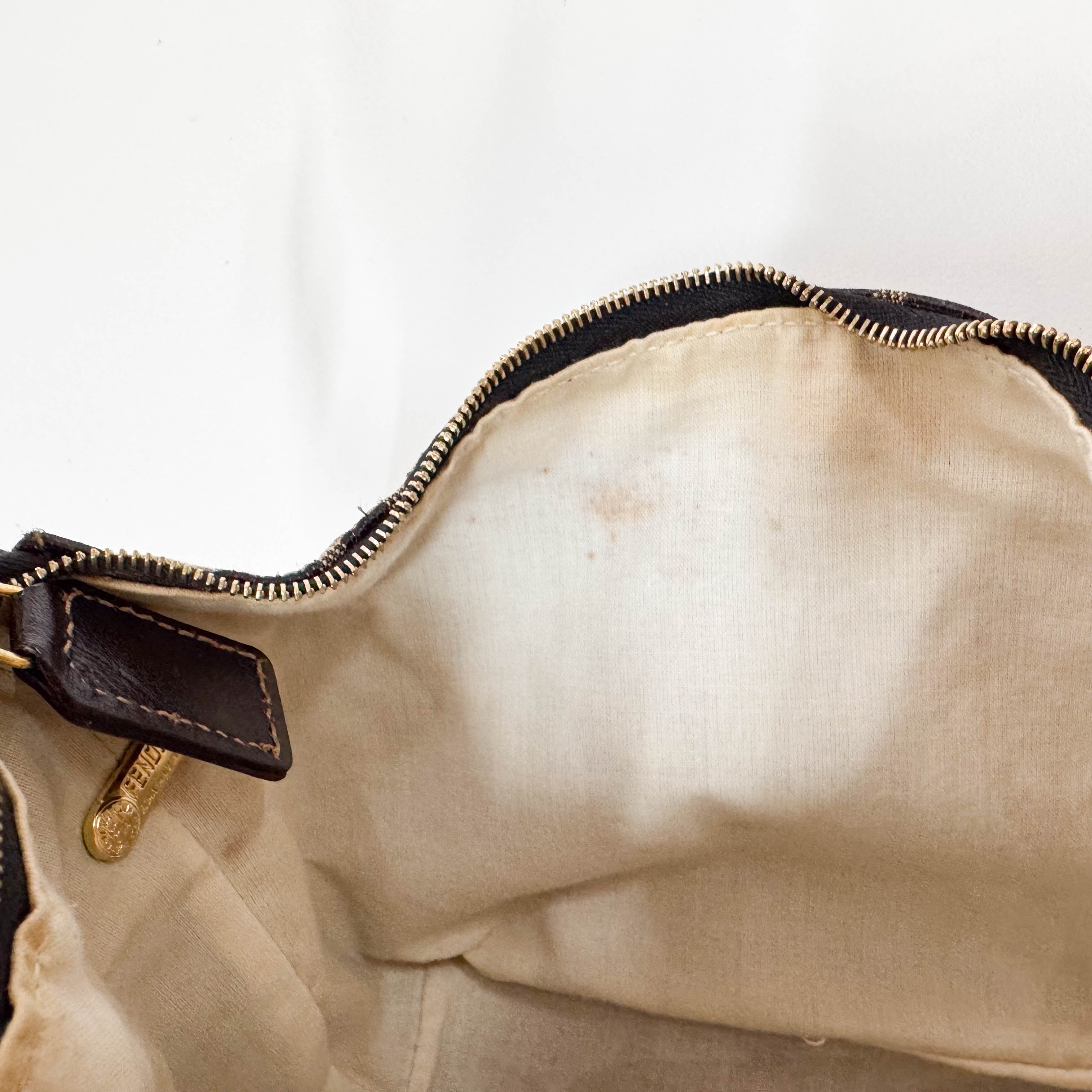 Zucca Mini Brown Canvas Pouch