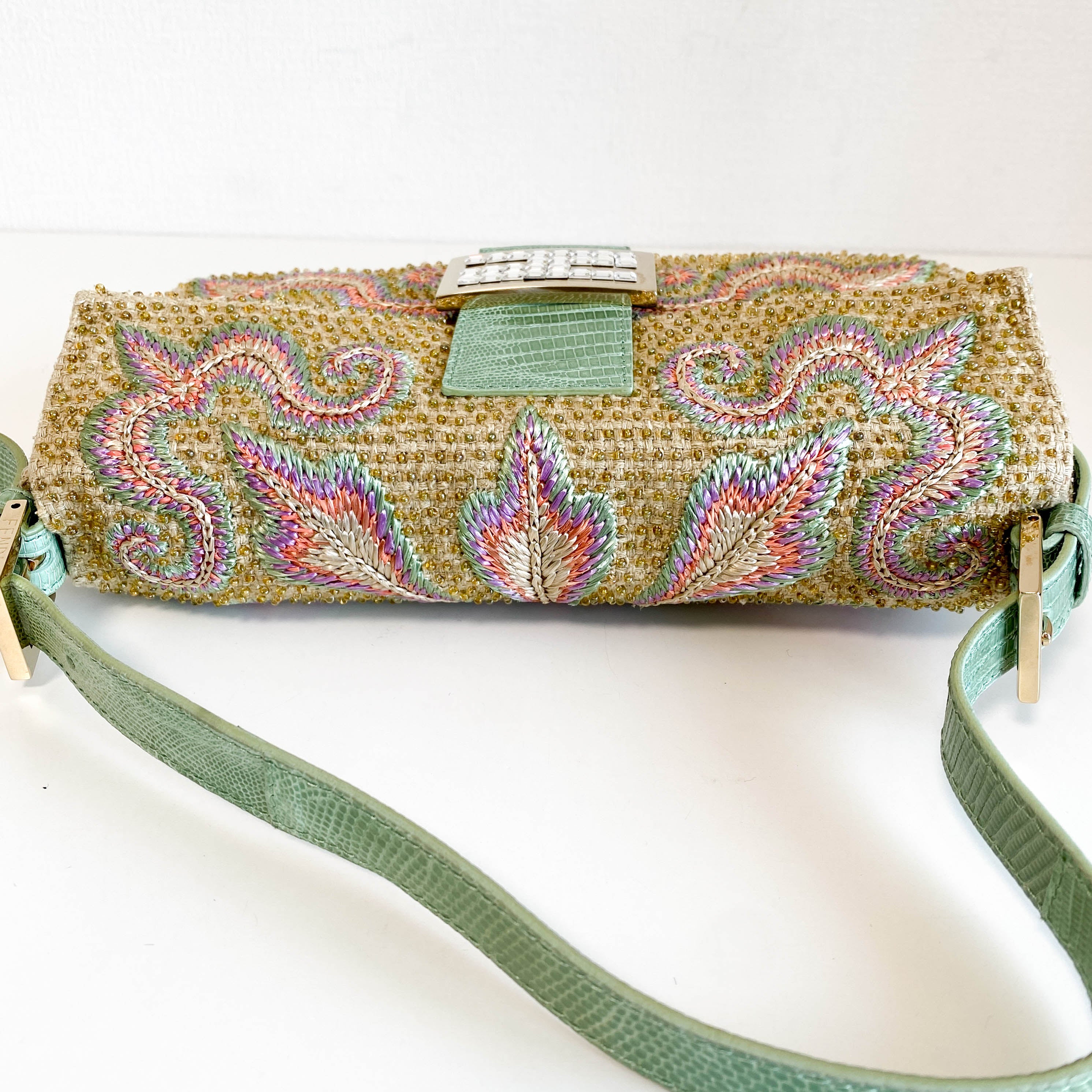 Limited Edition Baguette Embroidered with Beads Shoulder Bag