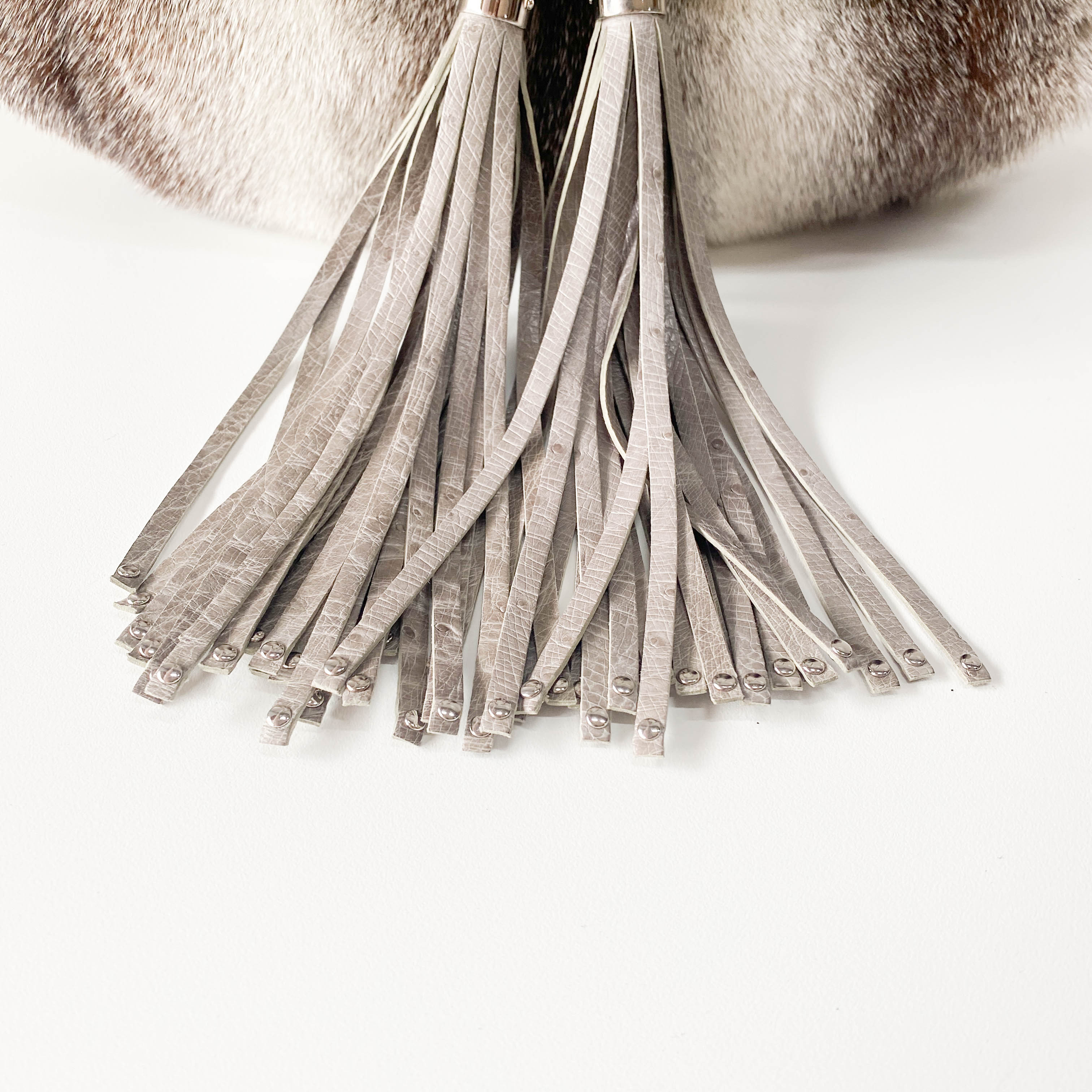 Grey Fur Two Way Bag