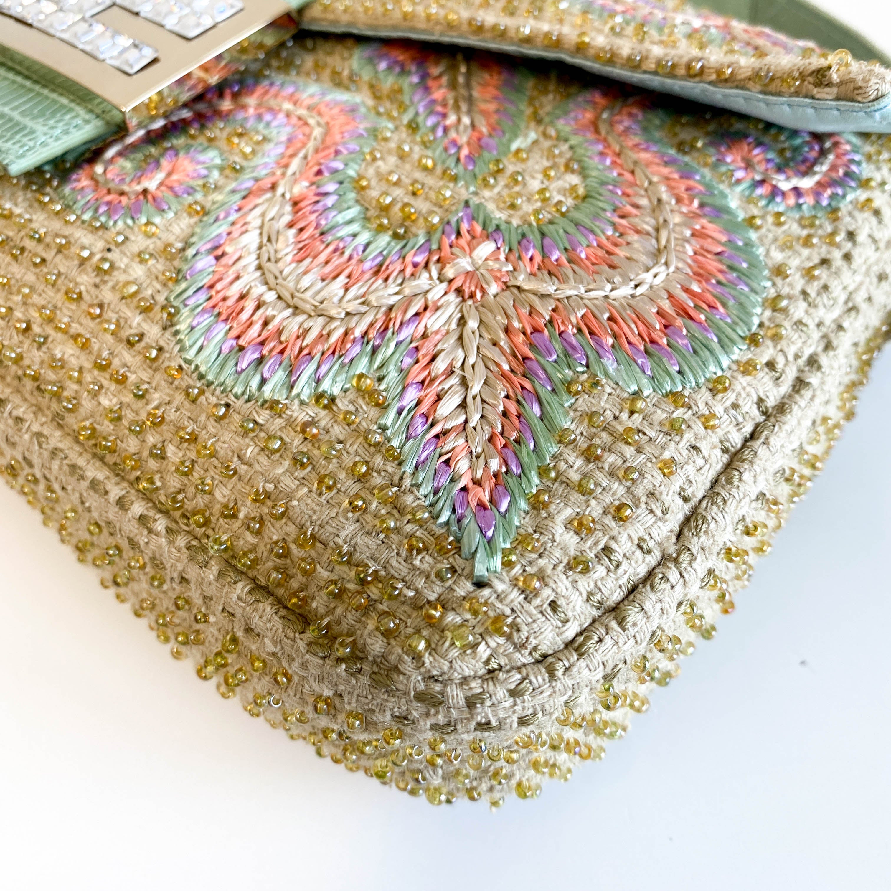 Limited Edition Baguette Embroidered with Beads Shoulder Bag