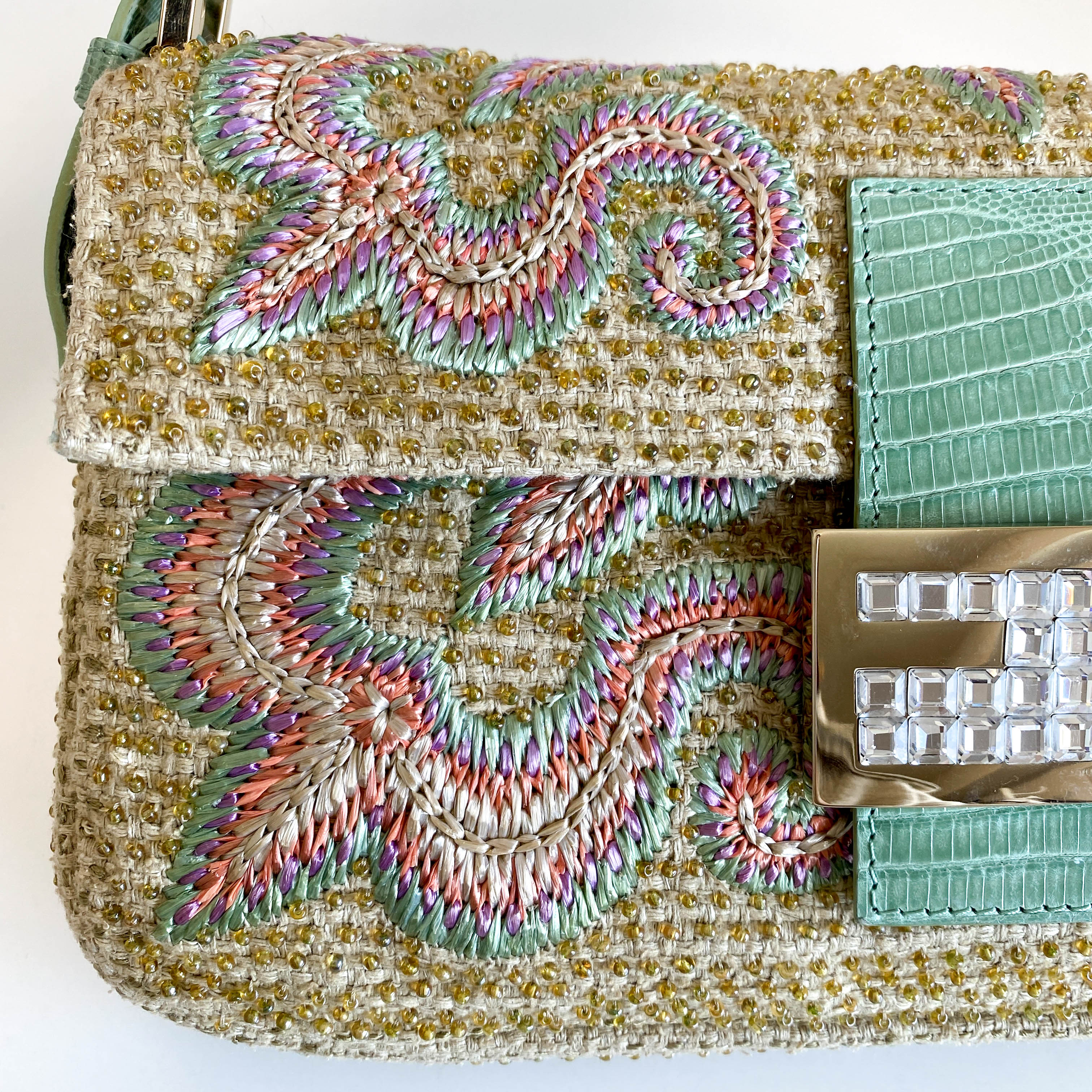 Limited Edition Baguette Embroidered with Beads Shoulder Bag