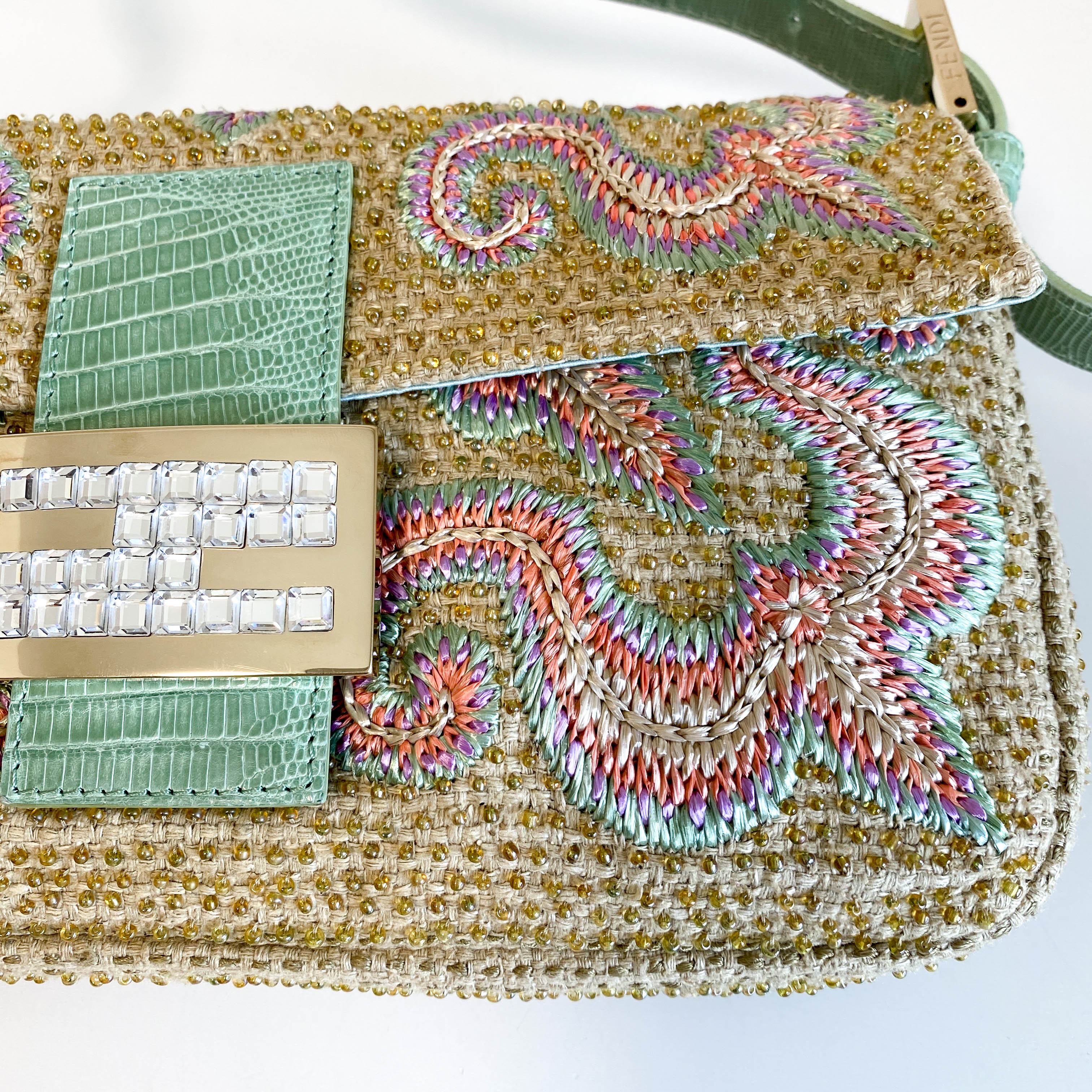 Limited Edition Baguette Embroidered with Beads Shoulder Bag