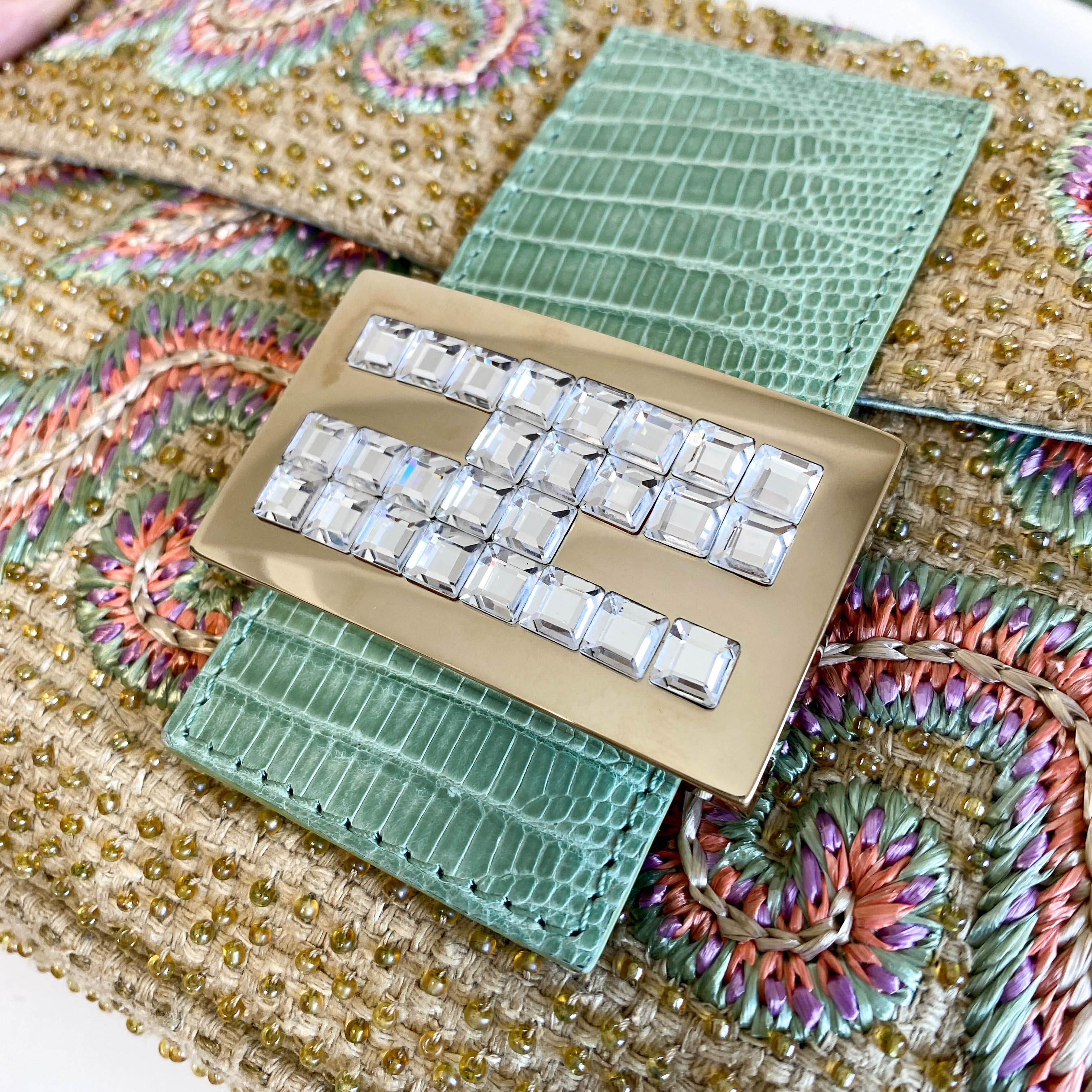 Limited Edition Baguette Embroidered with Beads Shoulder Bag