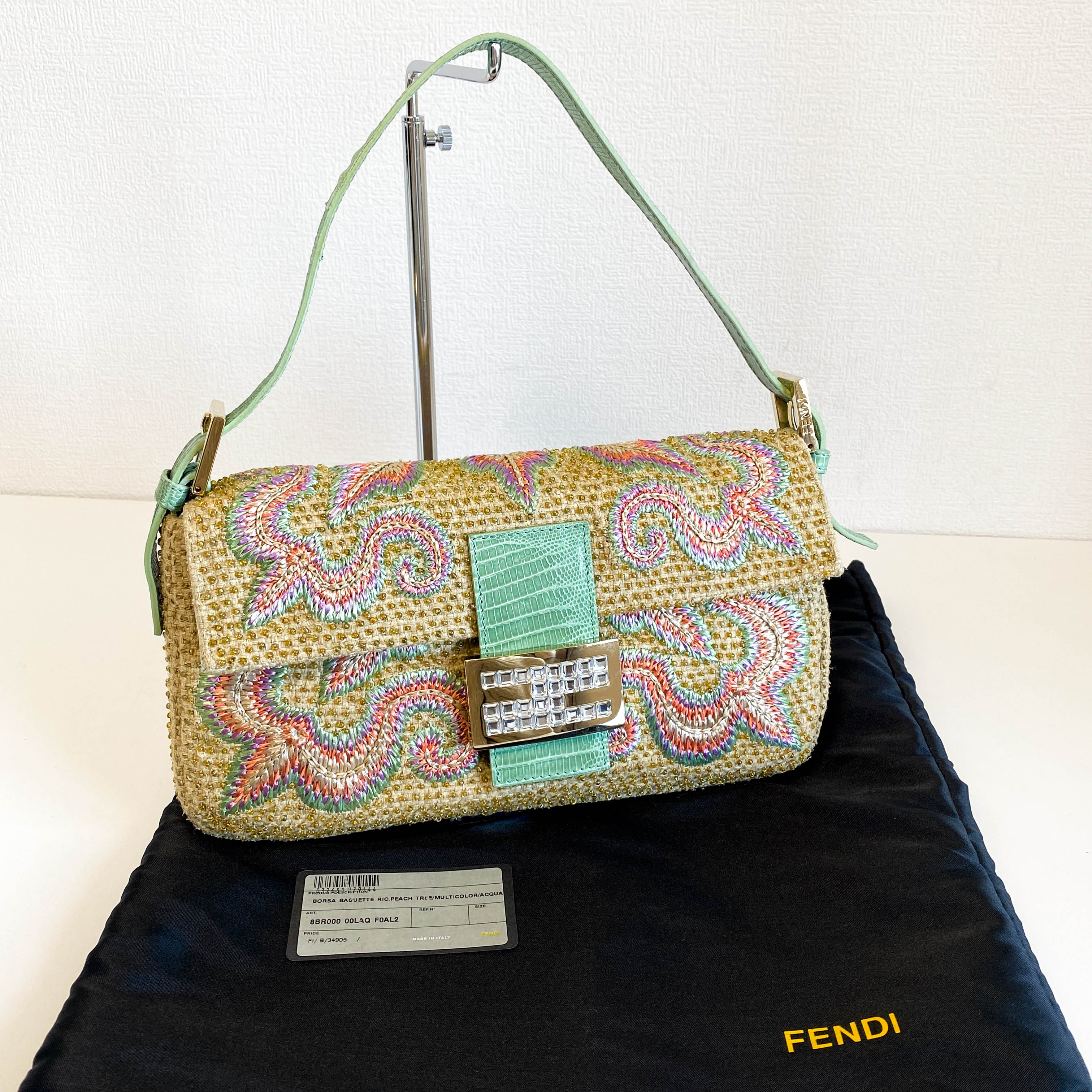 Limited Edition Baguette Embroidered with Beads Shoulder Bag