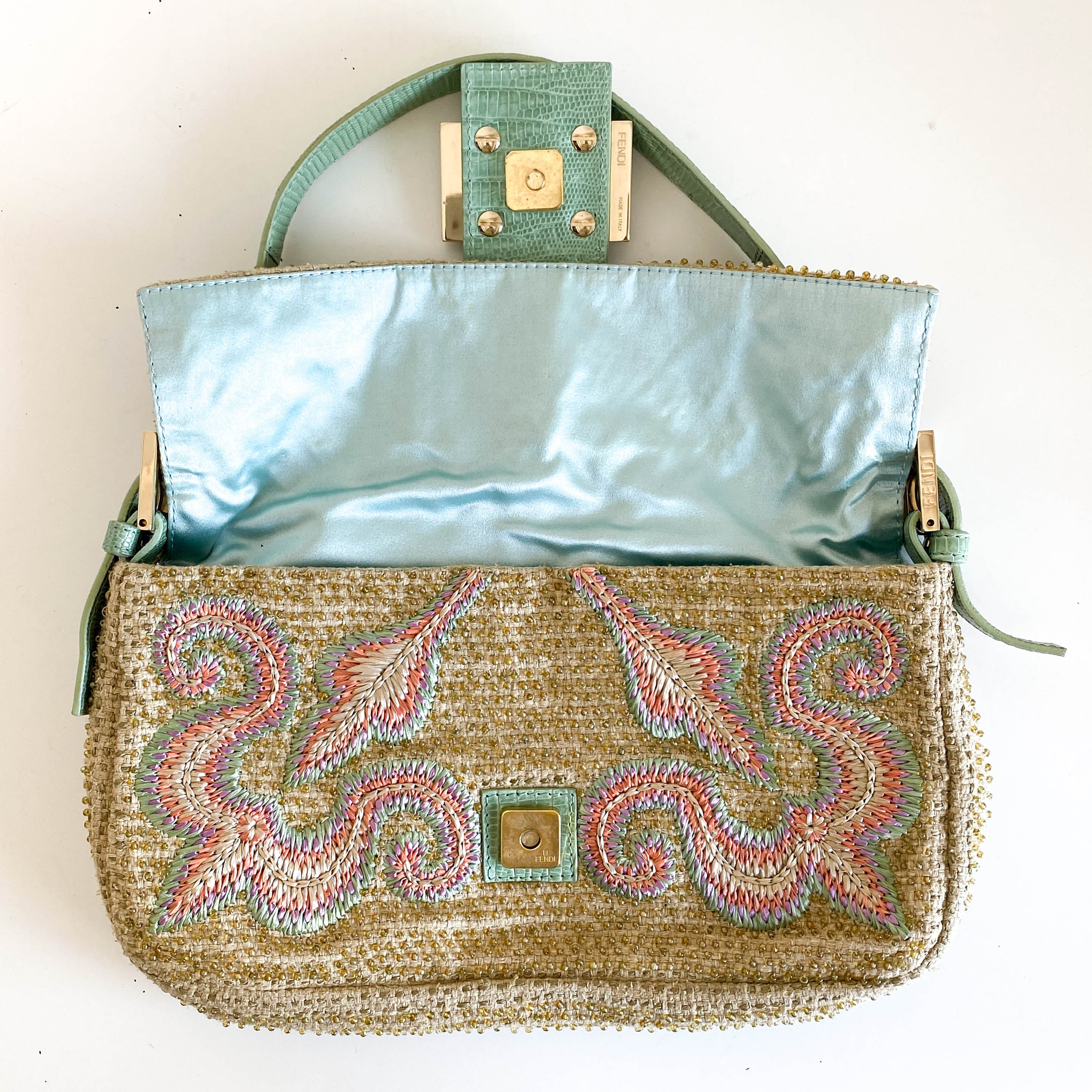 Limited Edition Baguette Embroidered with Beads Shoulder Bag