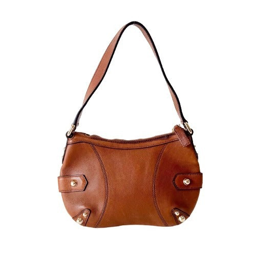 Horsebit Brown Leather Shoulder Bag