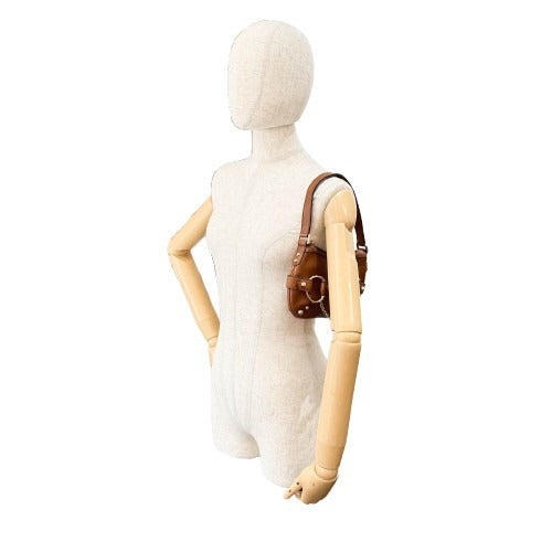 Horsebit Brown Leather Shoulder Bag