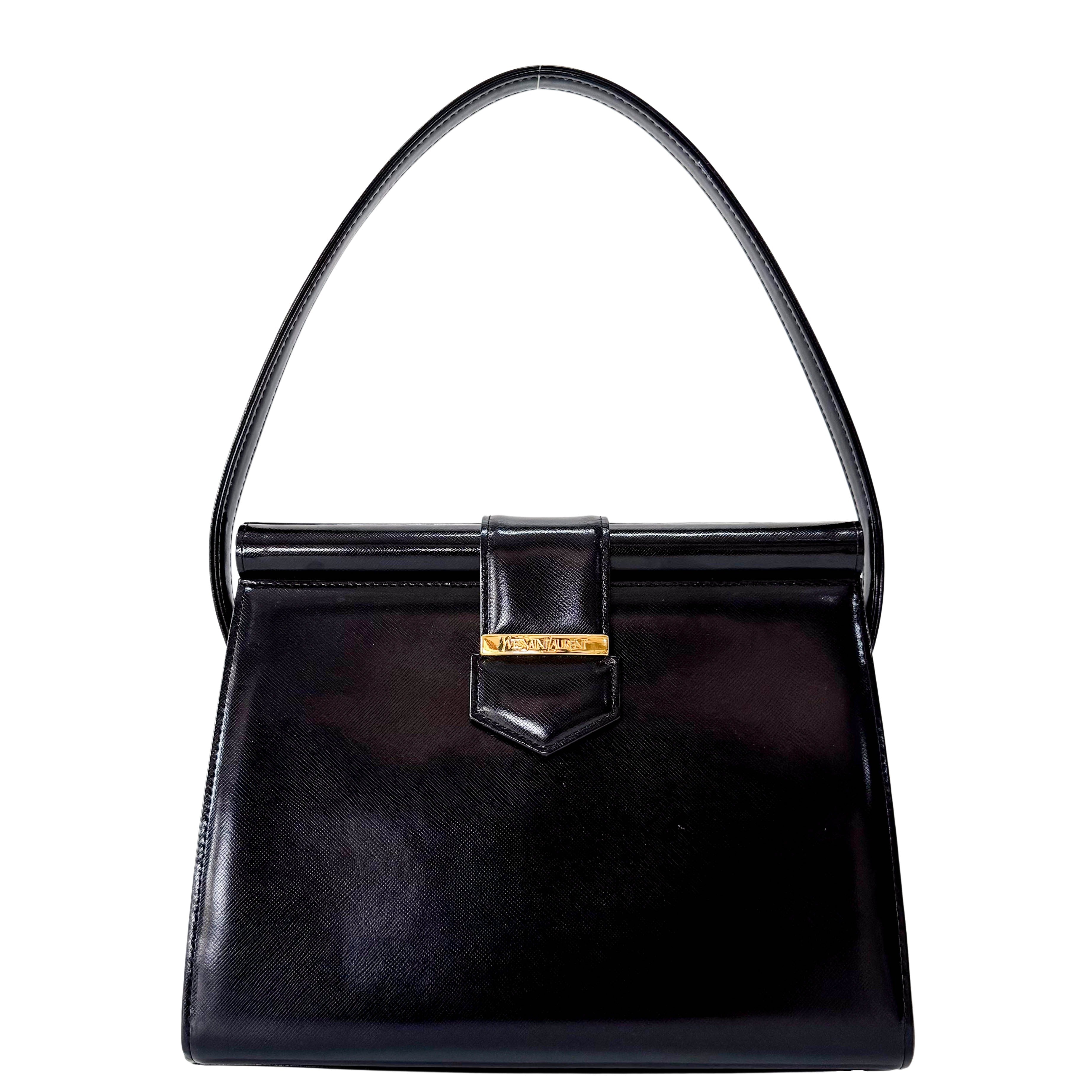 Vinatge Black Top Handle Bag