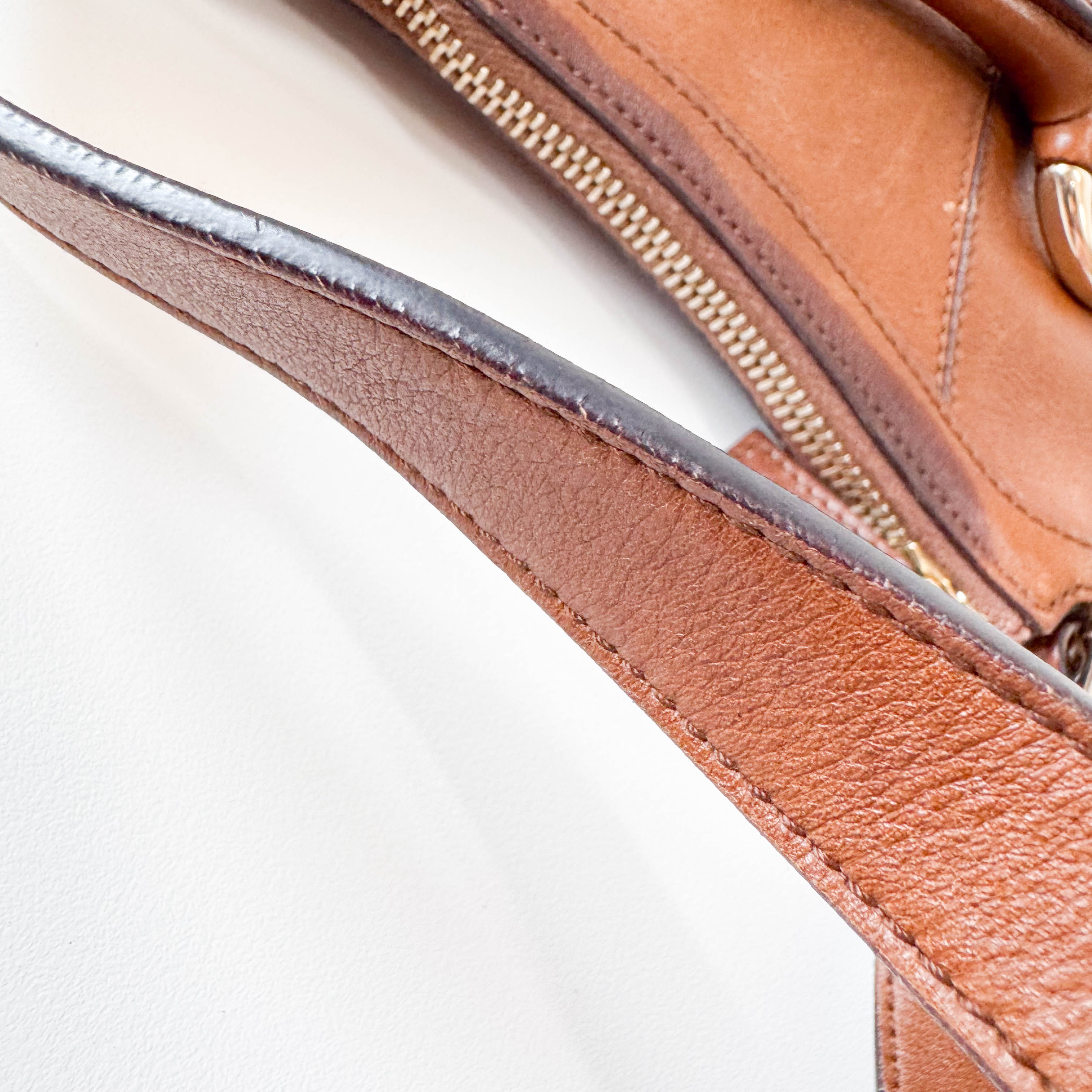 Horsebit Brown Leather Shoulder Bag