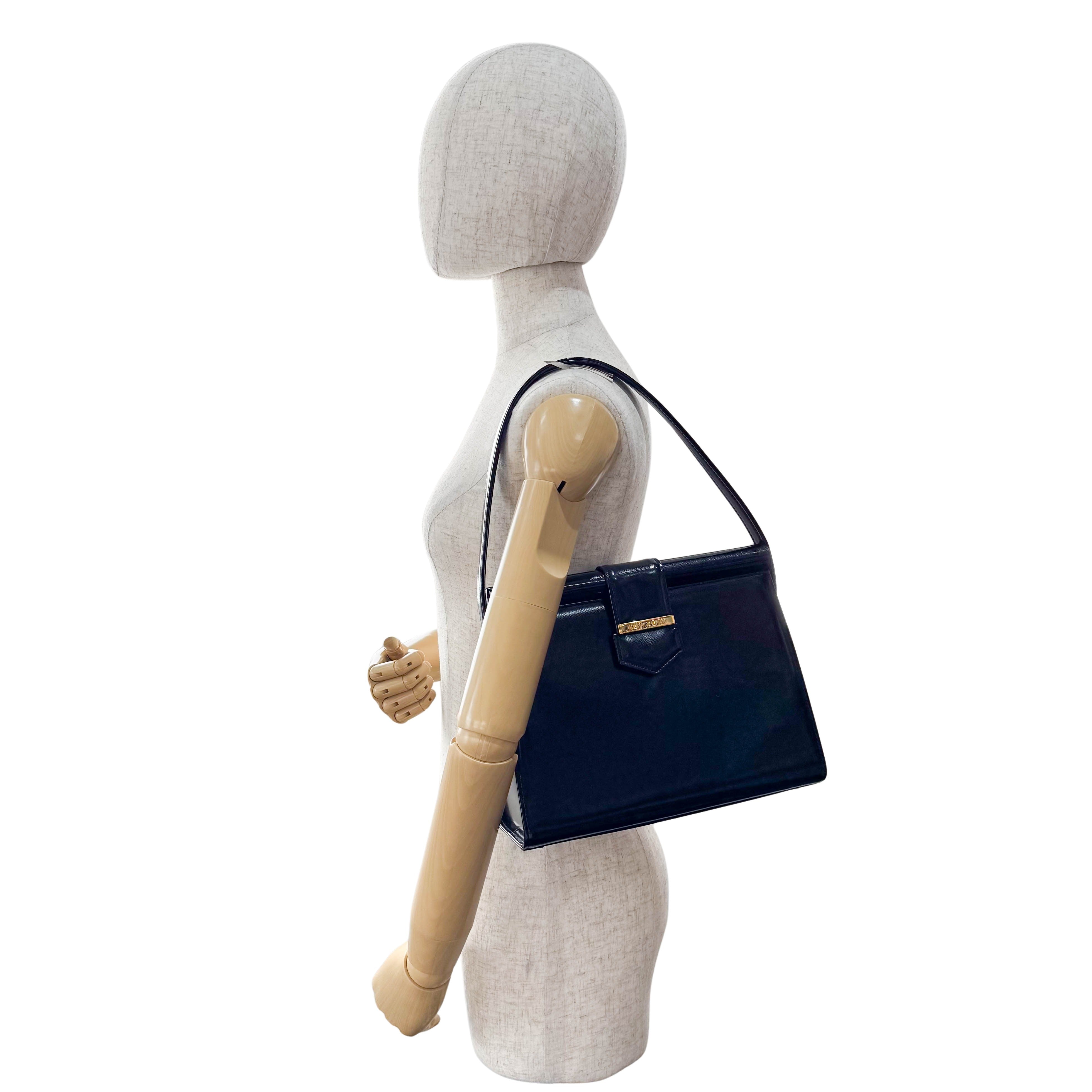 Vinatge Black Top Handle Bag