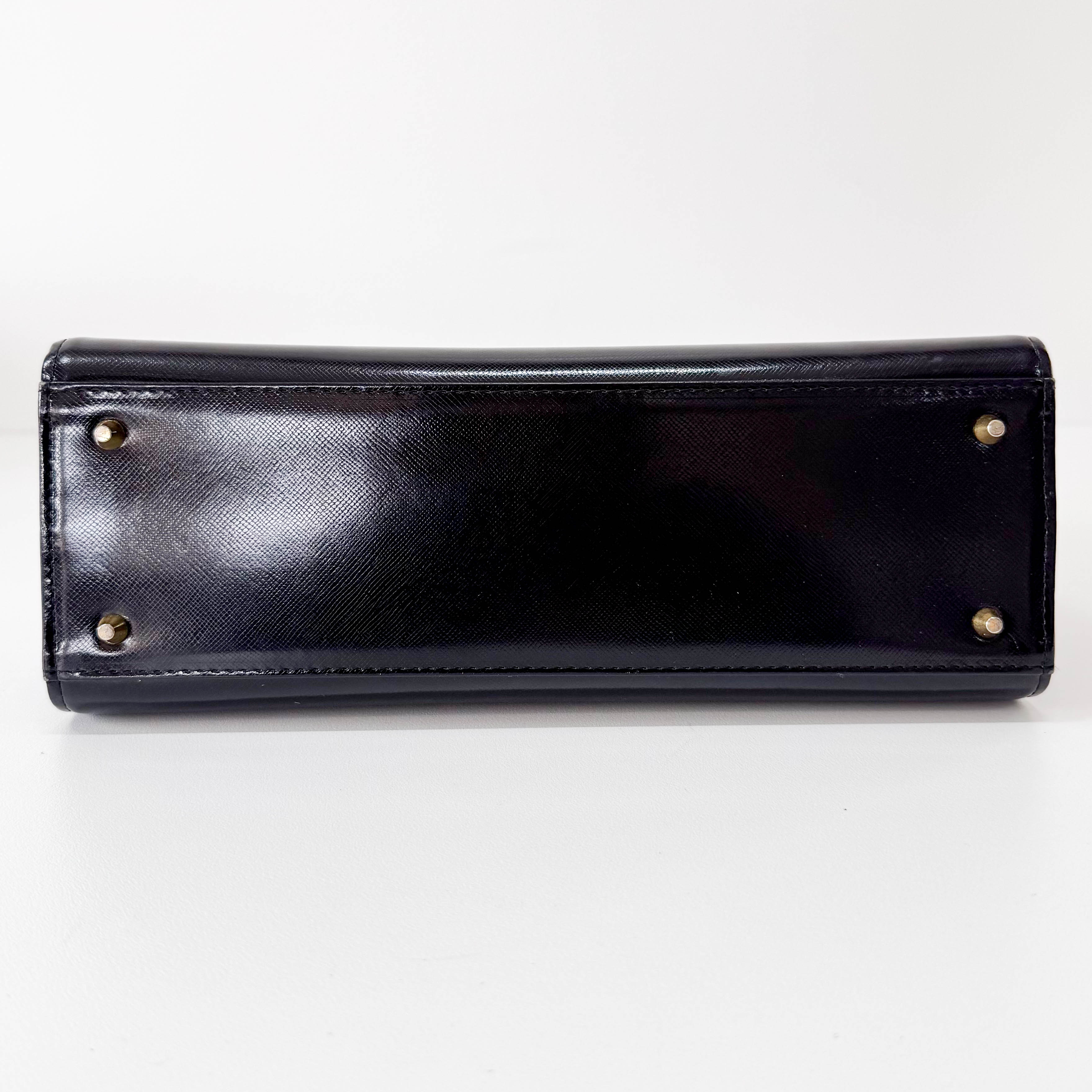 Vinatge Black Top Handle Bag