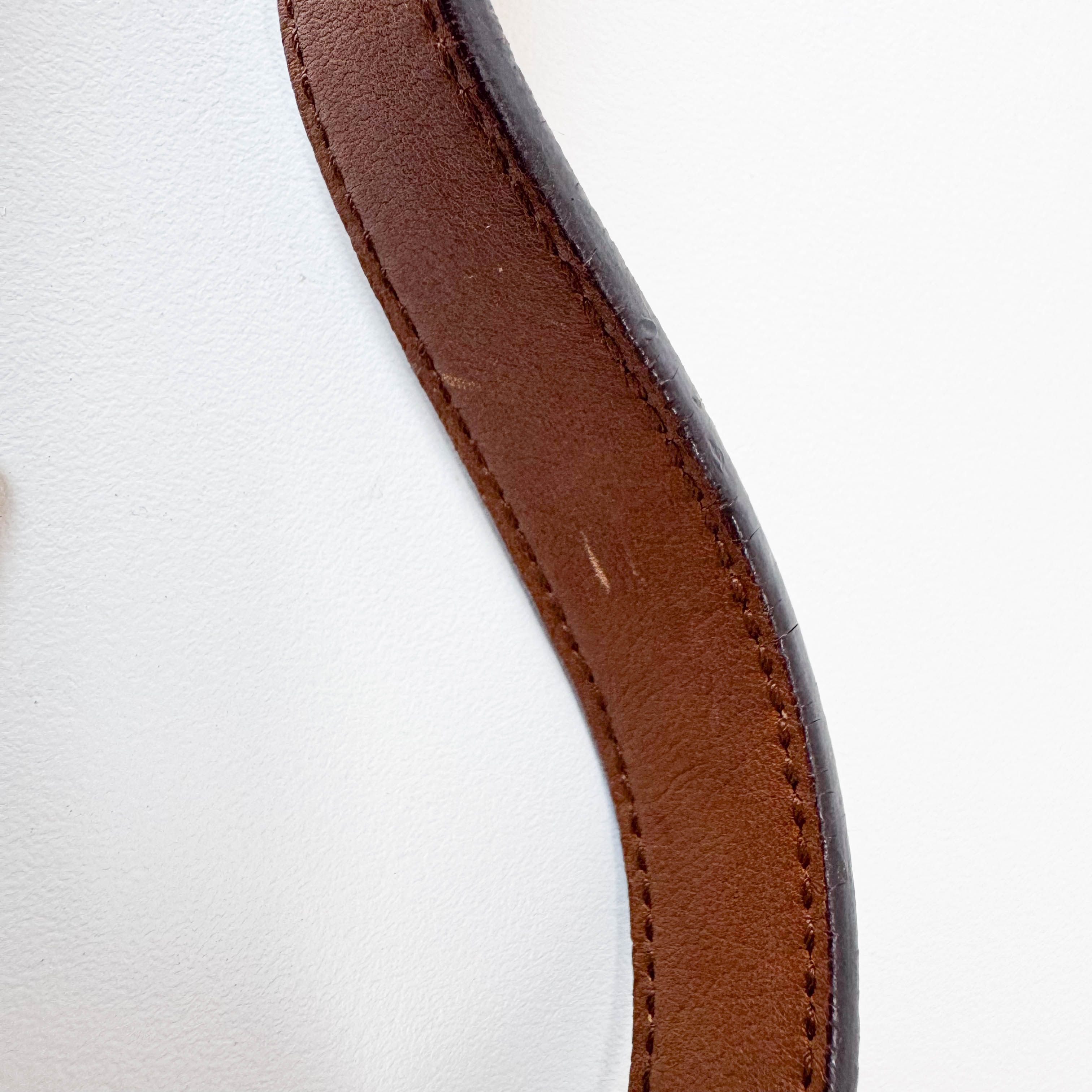 Horsebit Brown Leather Shoulder Bag