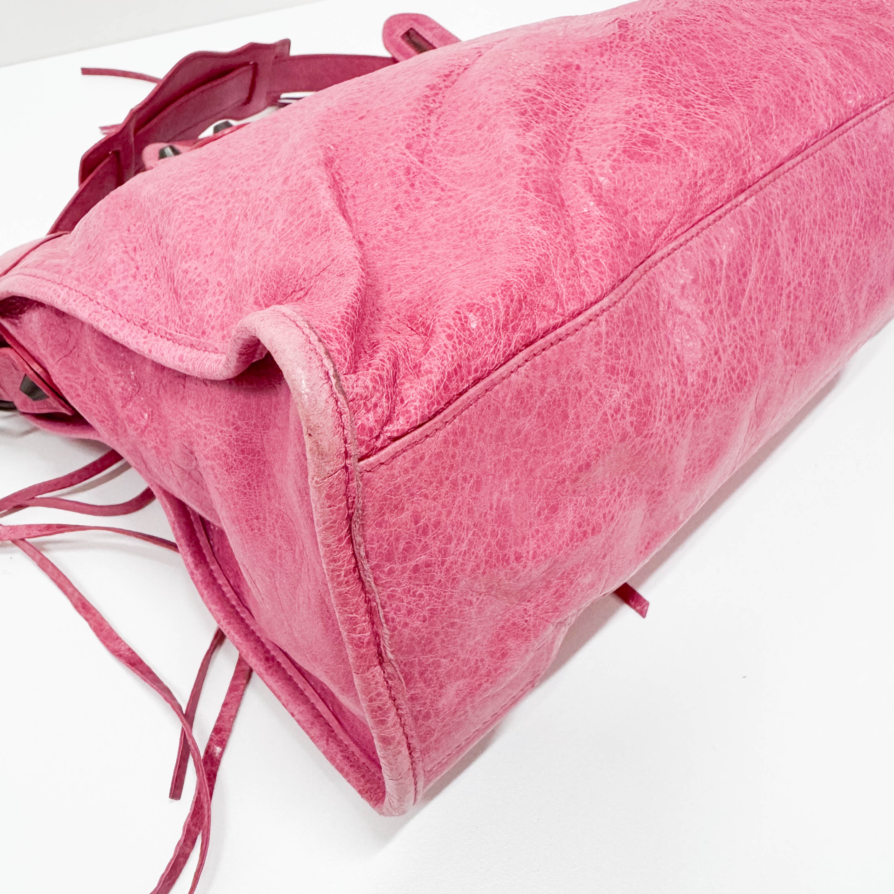 The City Pink Calfskin Leather Two Way Bag