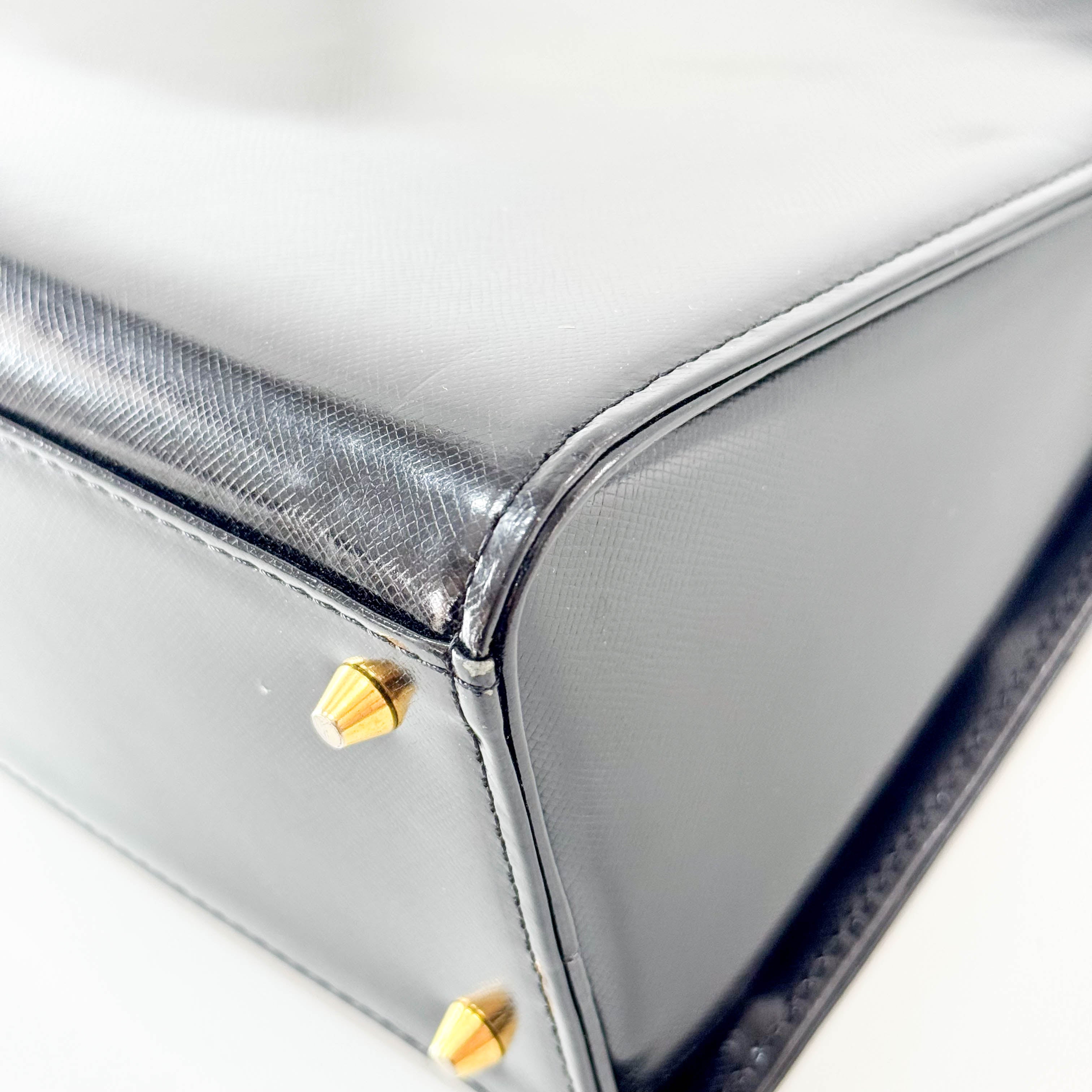 Vinatge Black Top Handle Bag