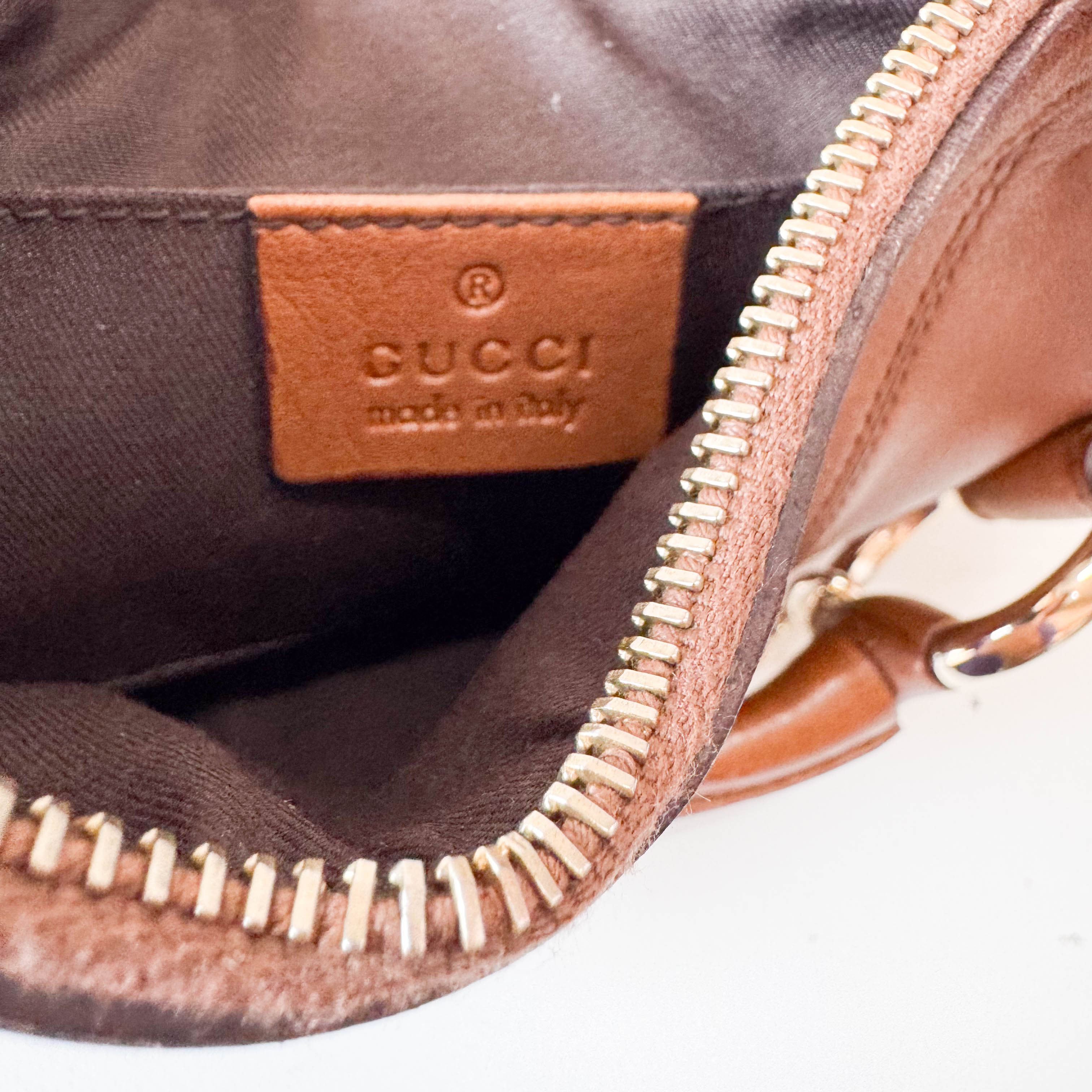 Horsebit Brown Leather Shoulder Bag