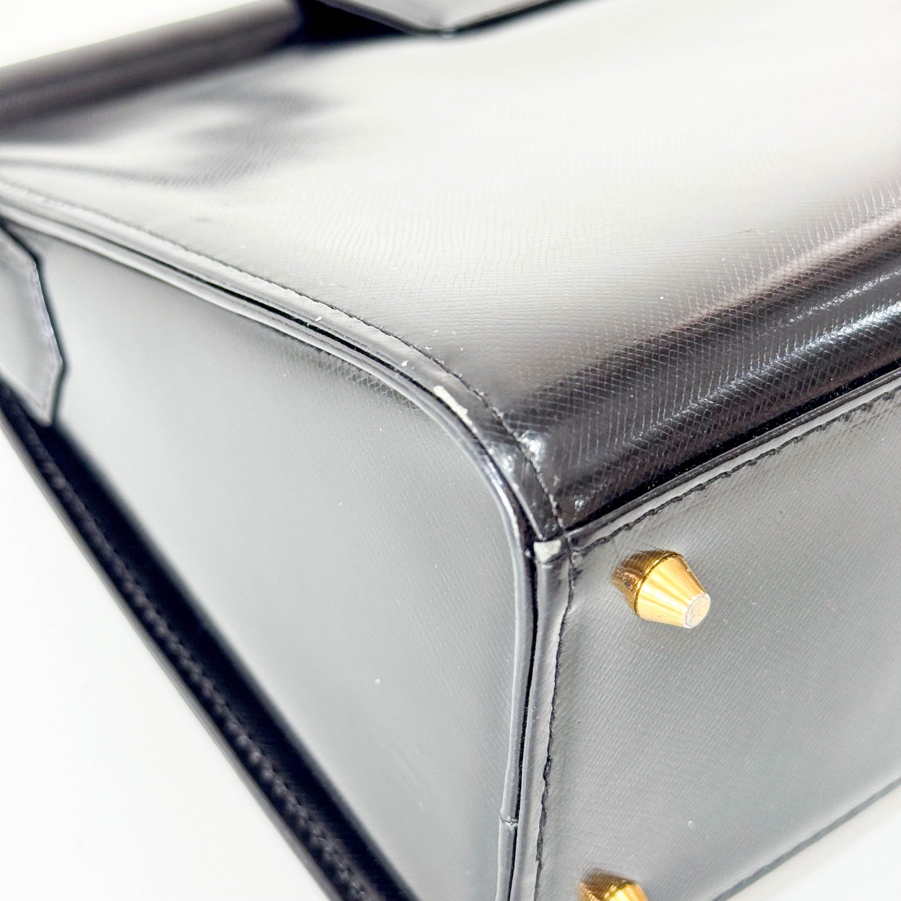 Vinatge Black Top Handle Bag