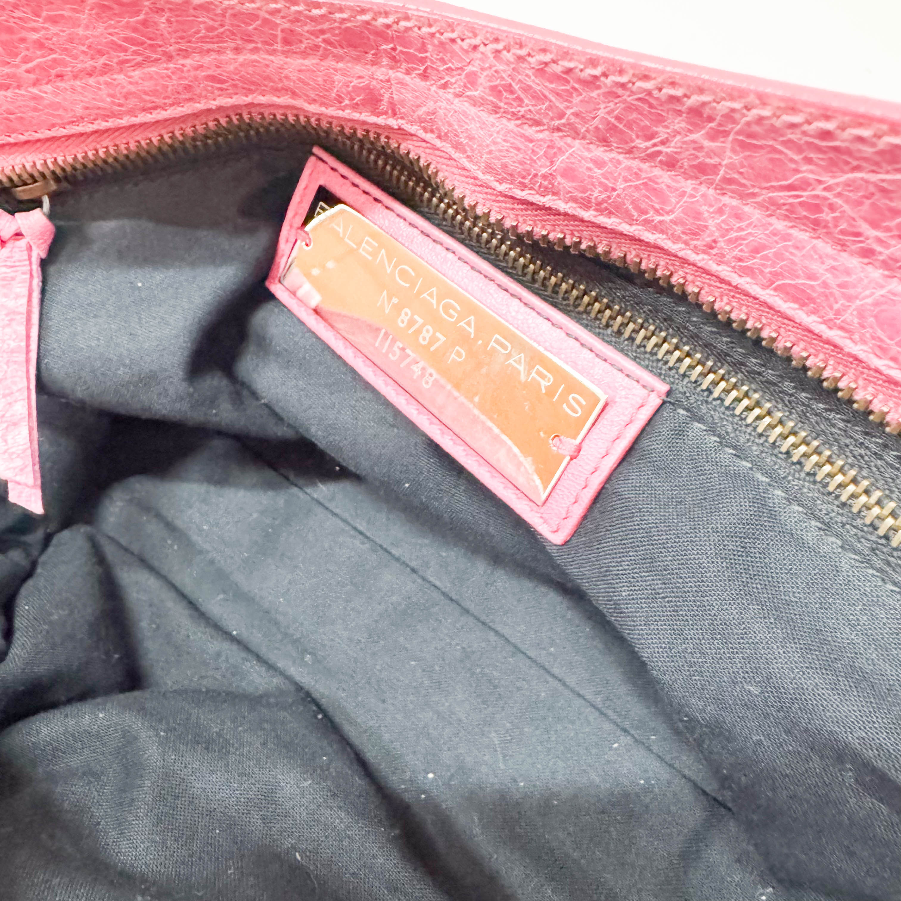 The City Pink Calfskin Leather Two Way Bag