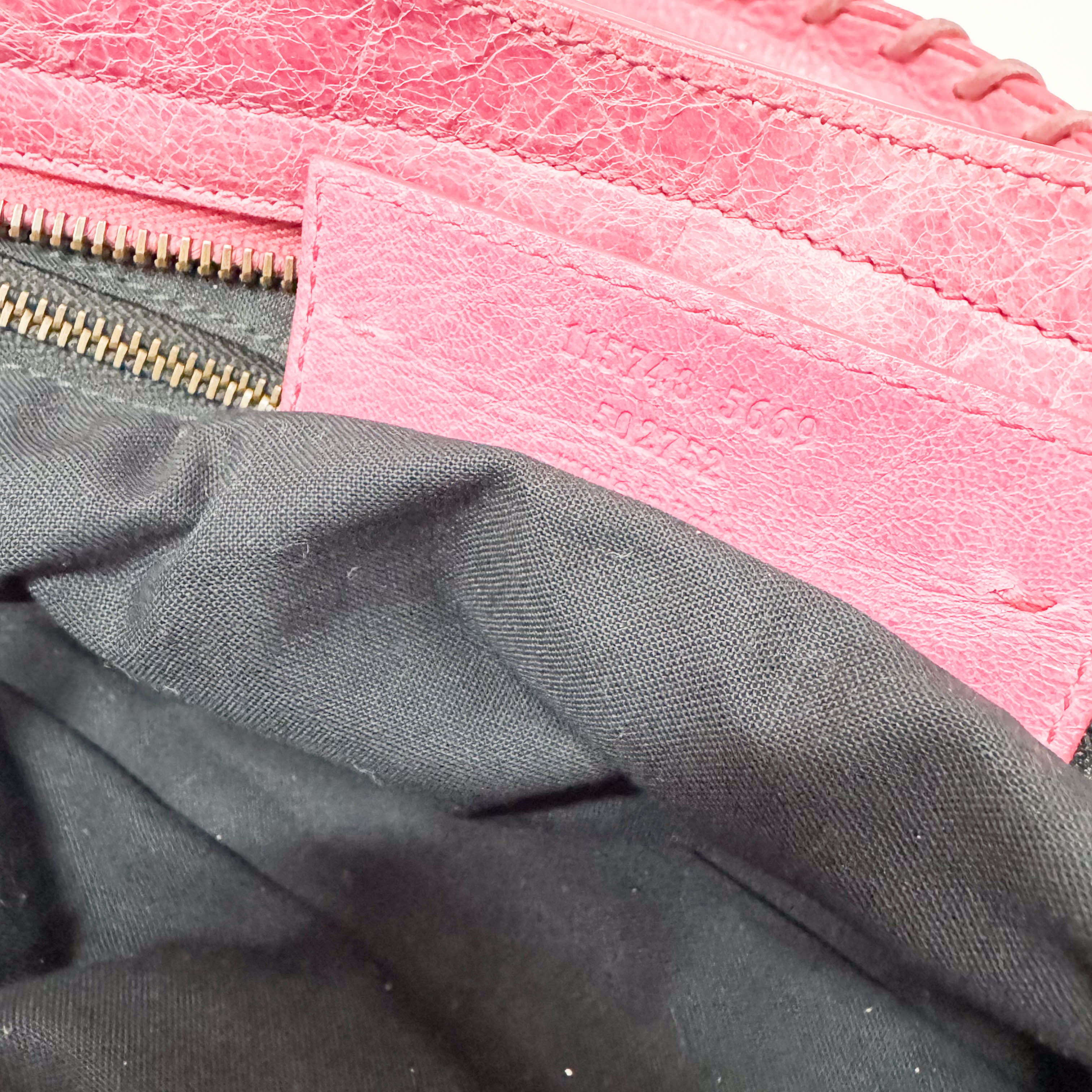 The City Pink Calfskin Leather Two Way Bag