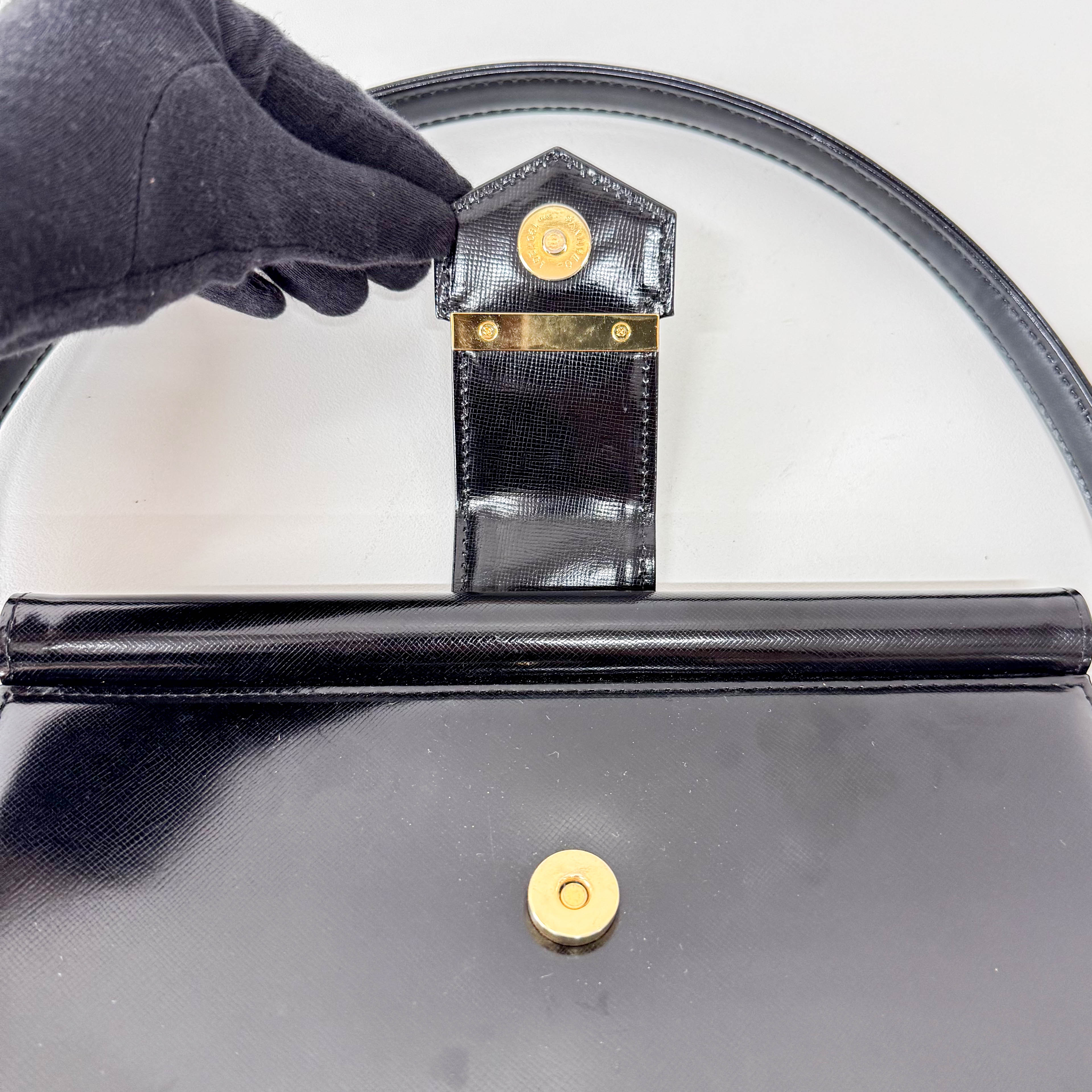 Vinatge Black Top Handle Bag