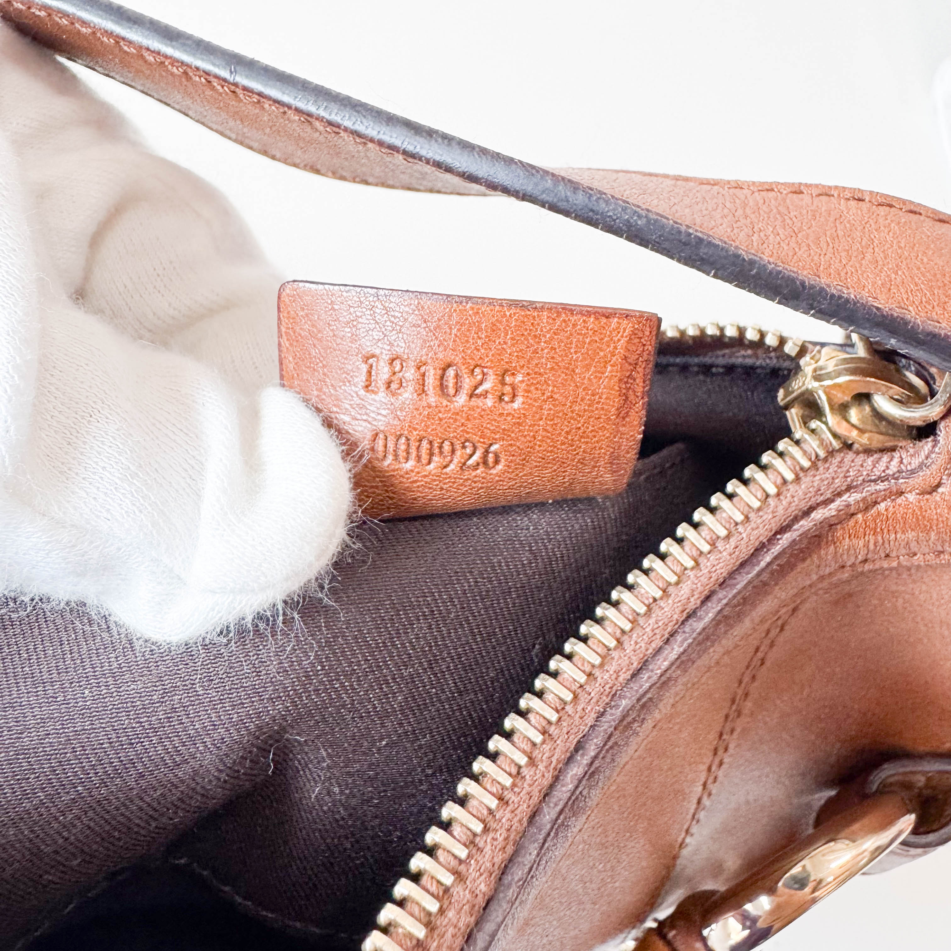 Horsebit Brown Leather Shoulder Bag