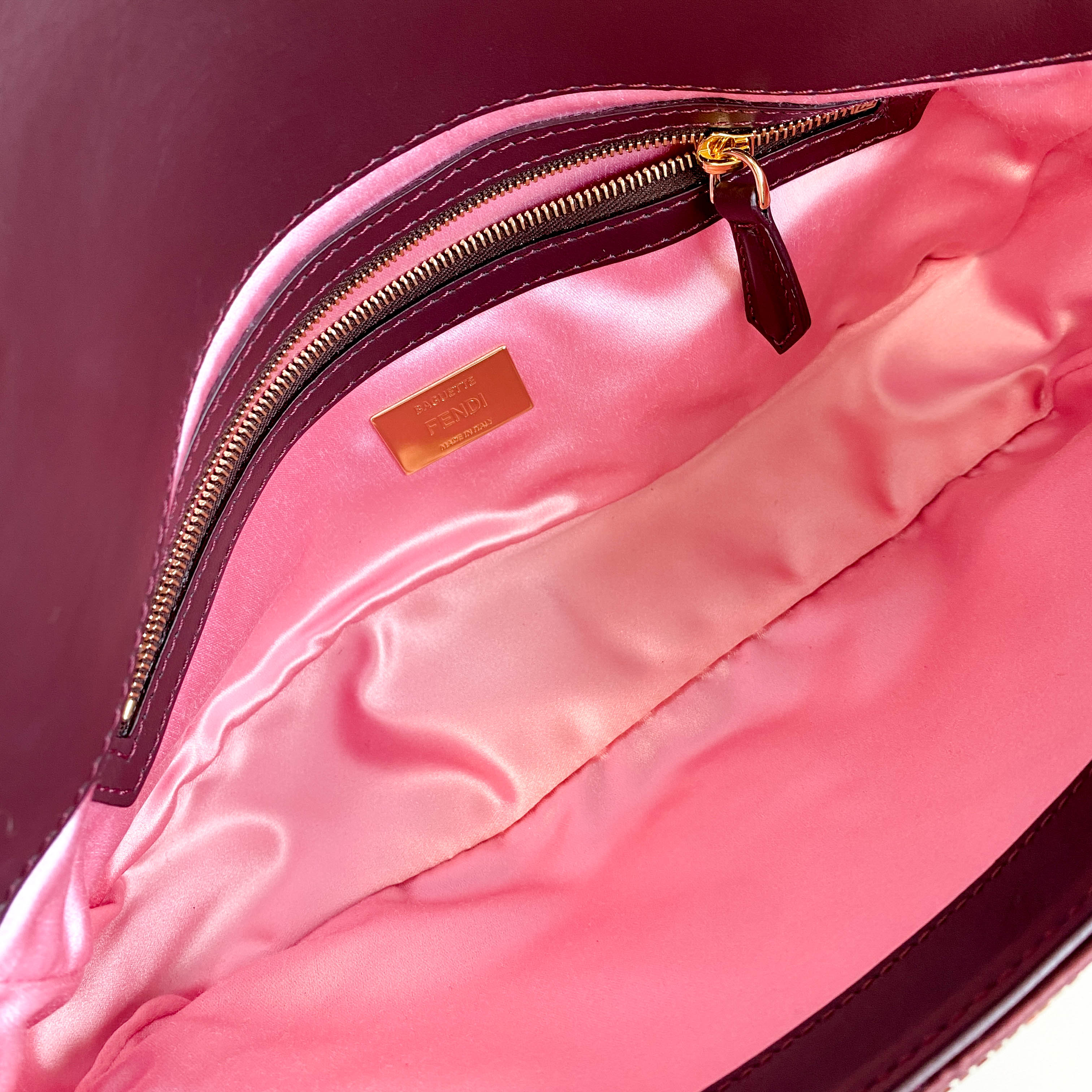 Baguette Burgundy Sequin Shoulder Bag