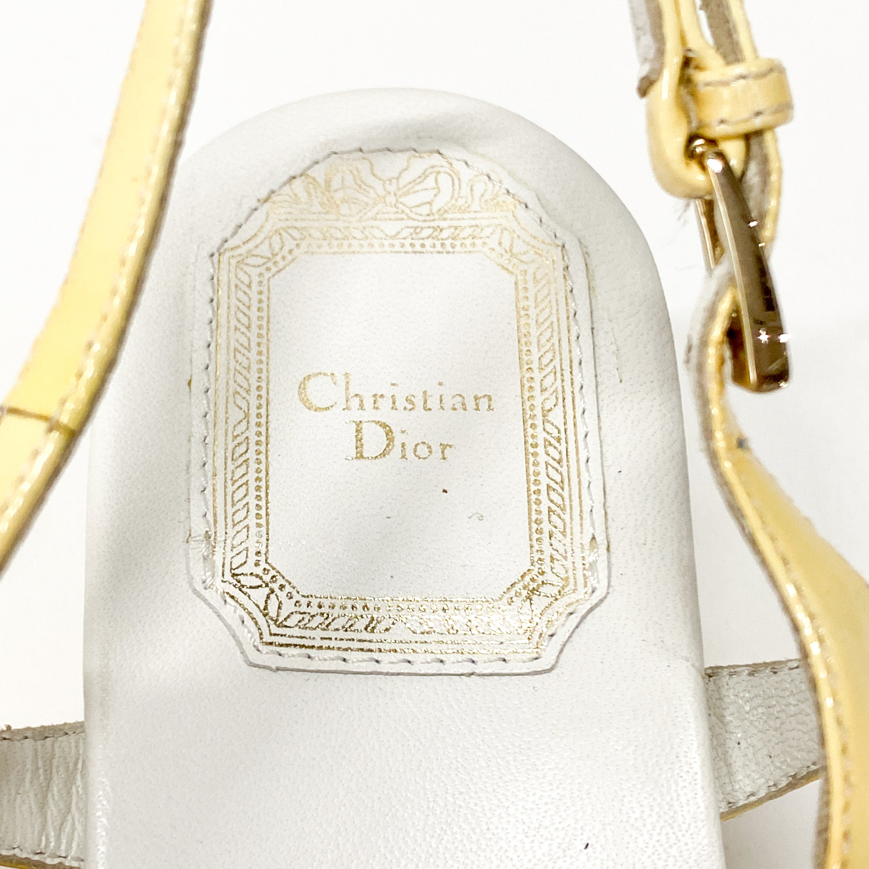 Vintage White Heel Sandals SIZE 35