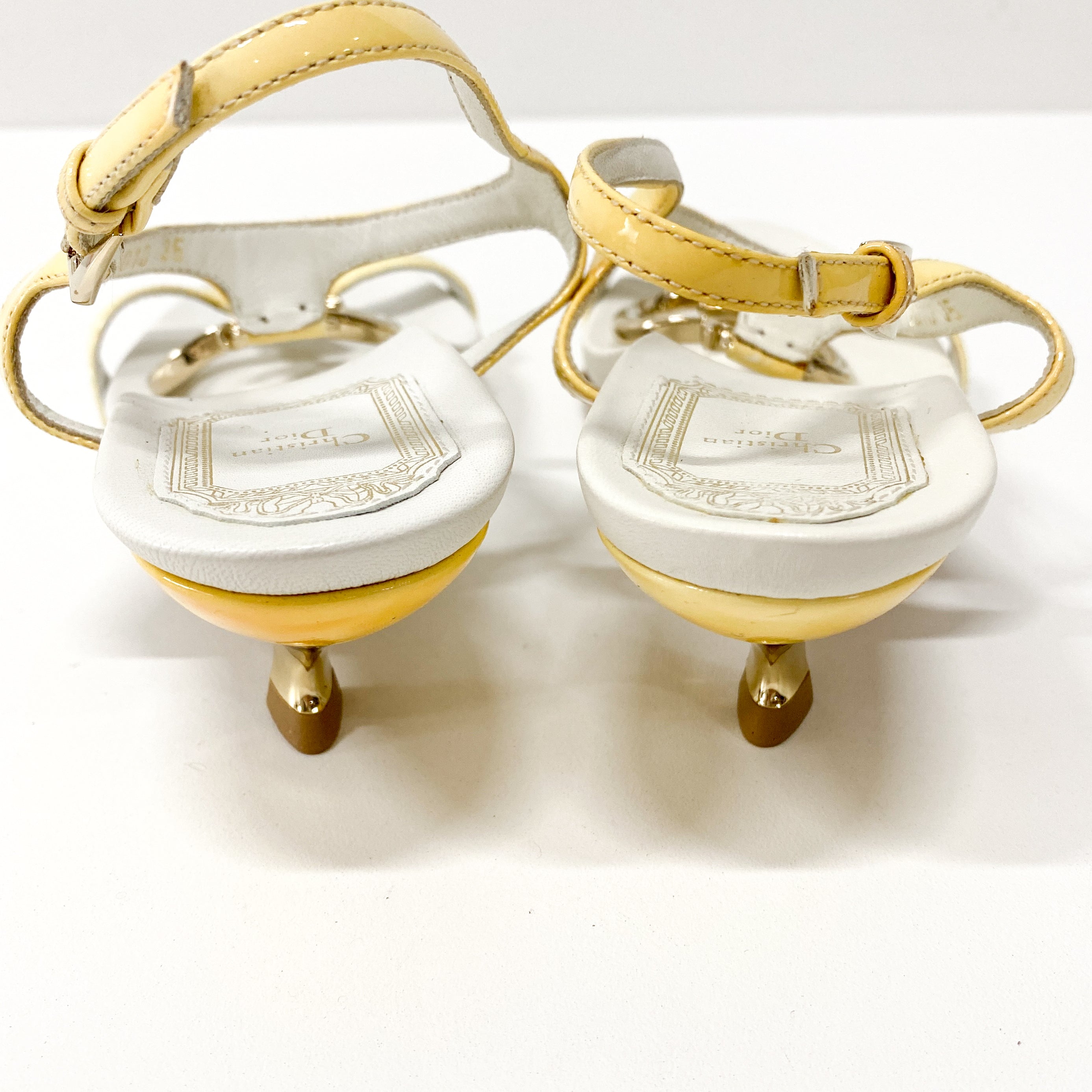 Vintage White Heel Sandals SIZE 35