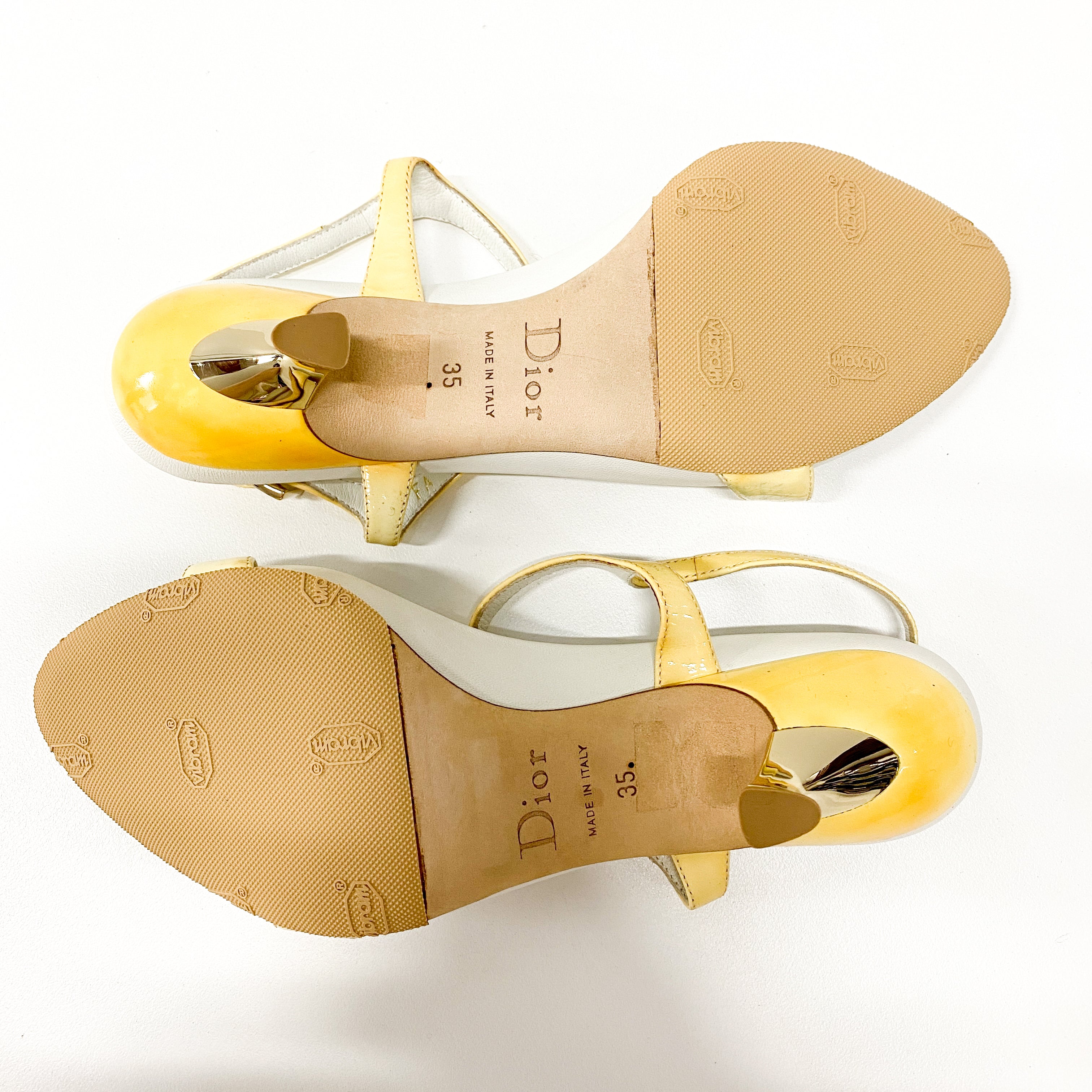 Vintage White Heel Sandals SIZE 35