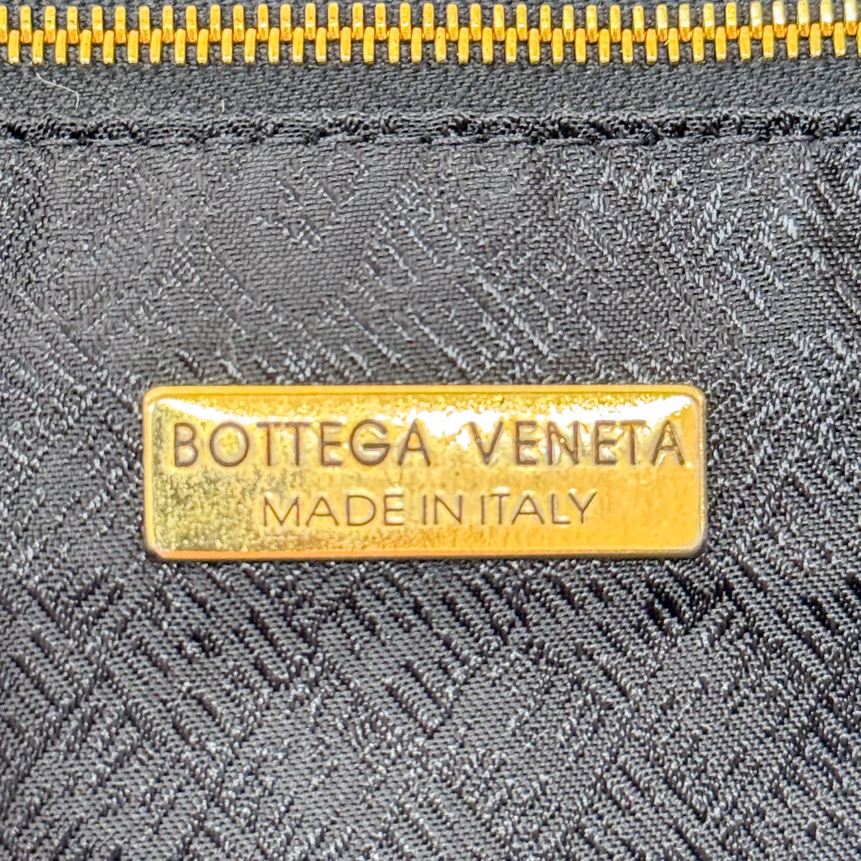 Black Intercciato Leather Handbag