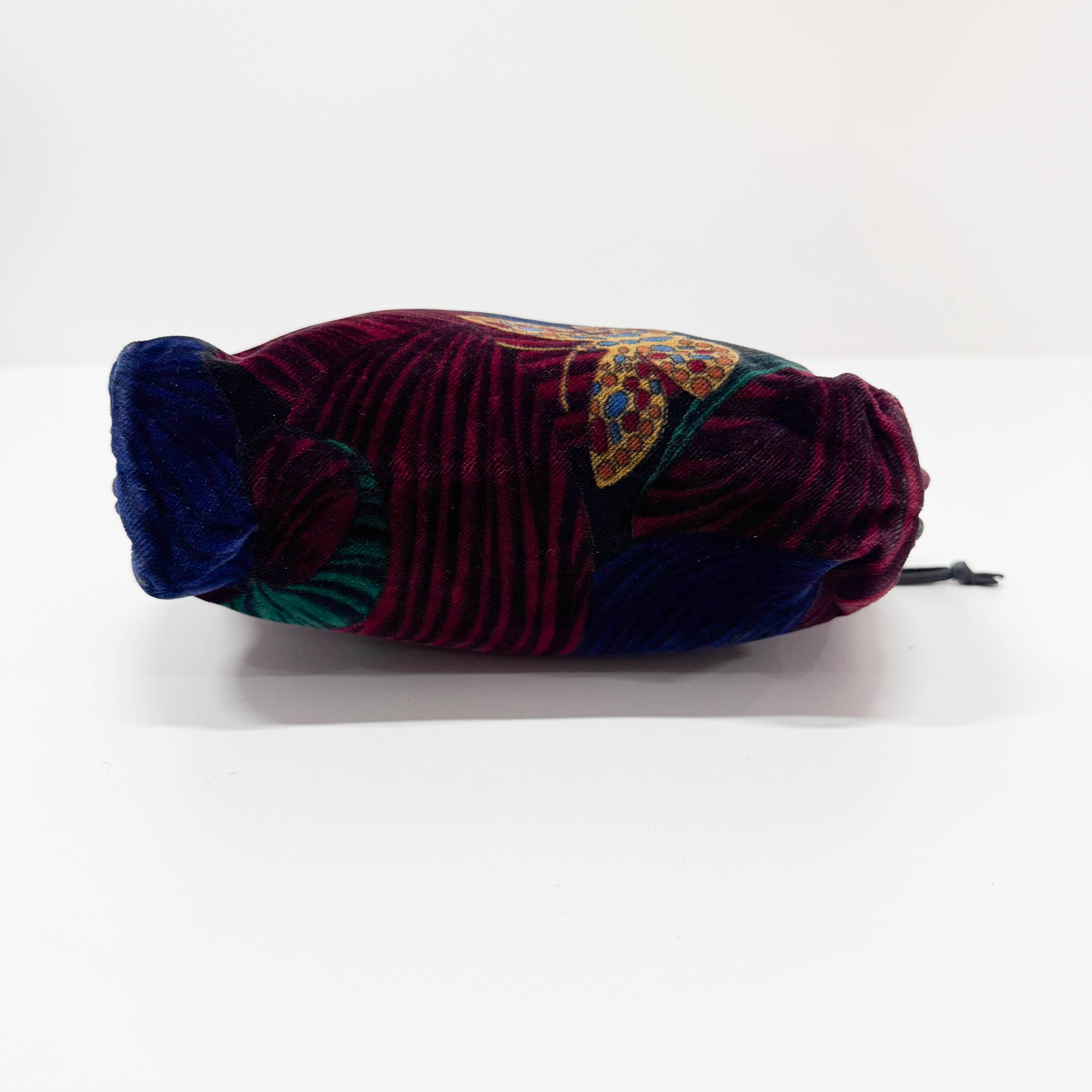 Multi-colour Velvet Crossbody Bag