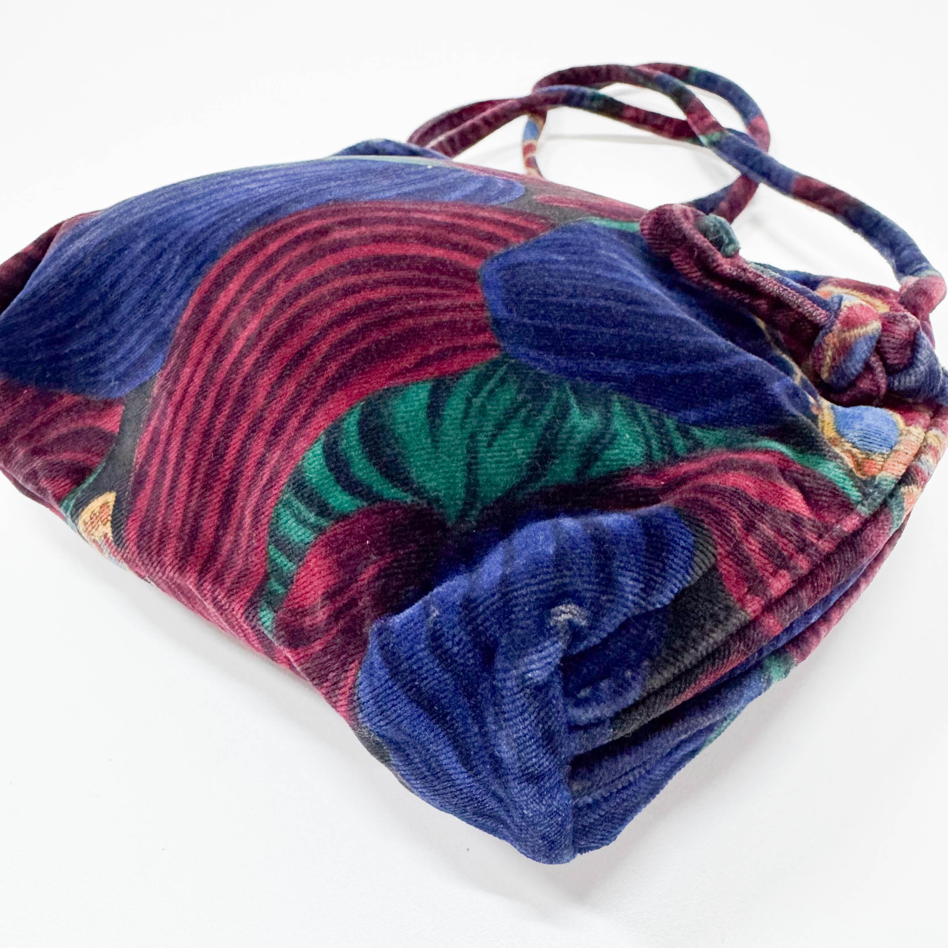 Multi-colour Velvet Crossbody Bag