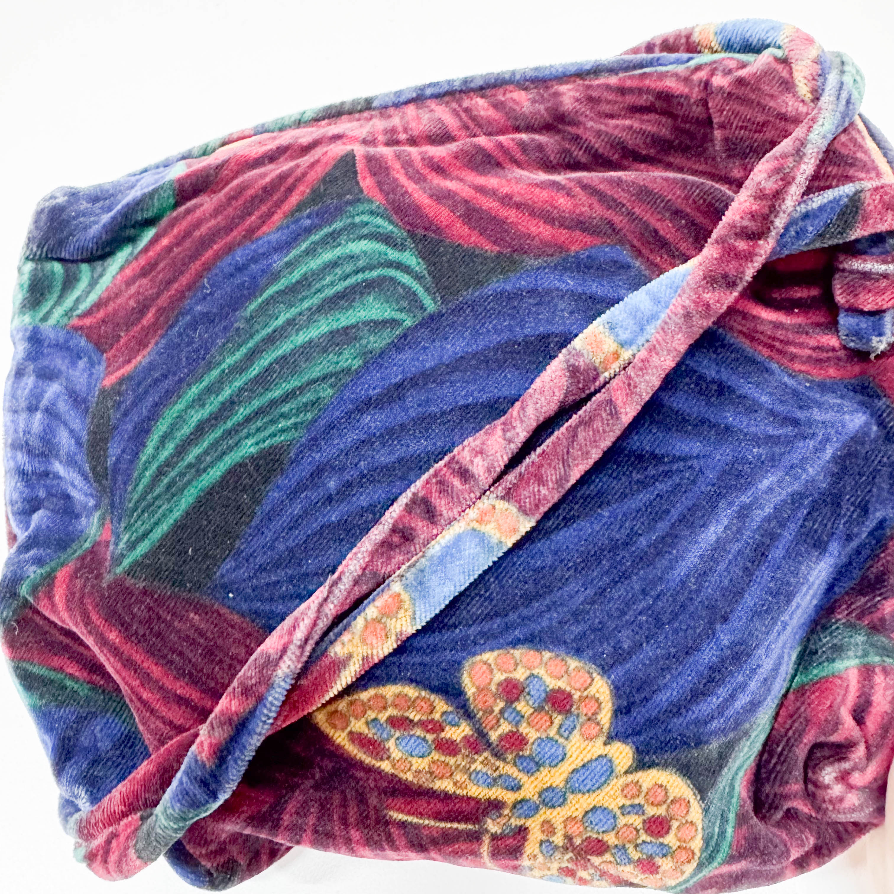 Multi-colour Velvet Crossbody Bag