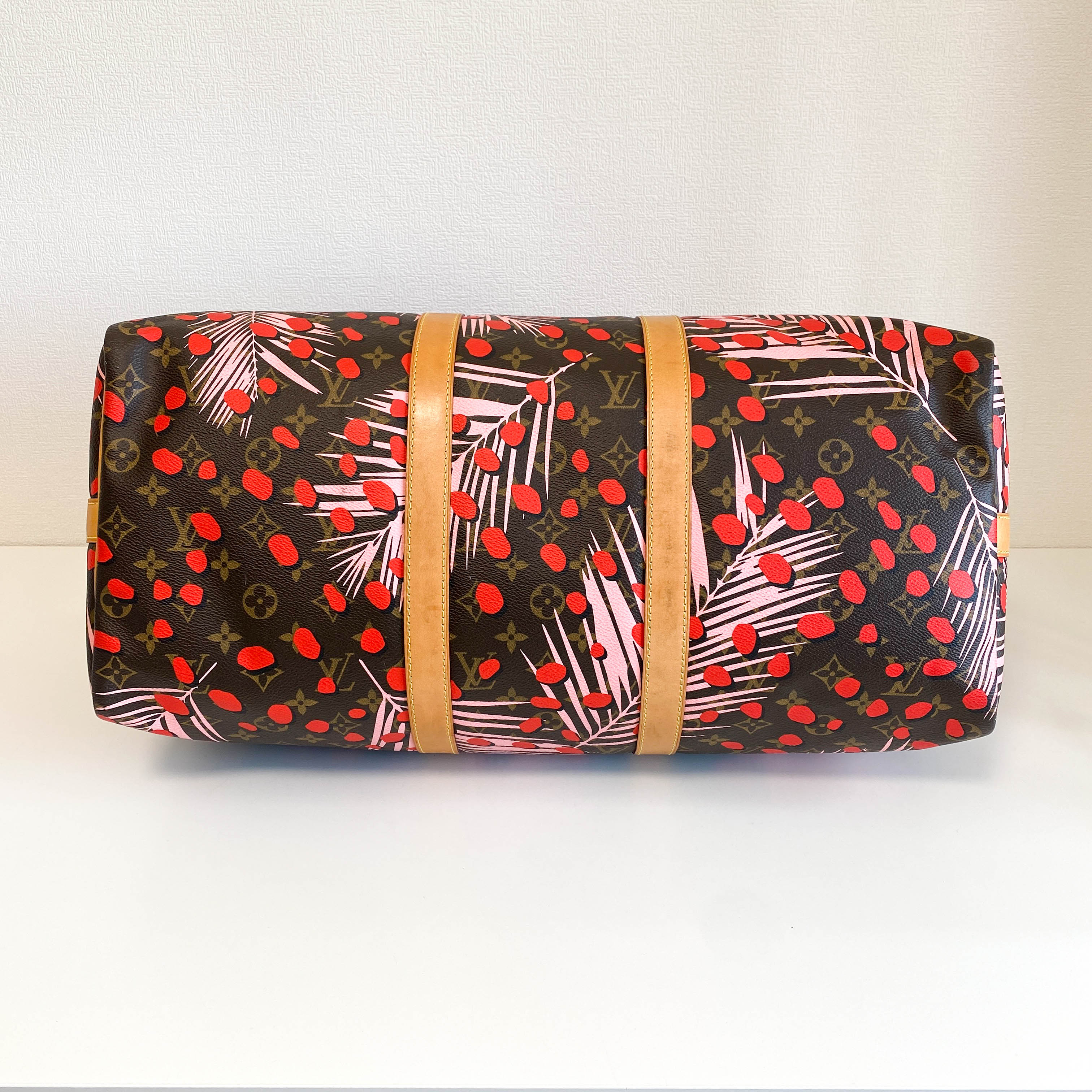 Monogram Jungle Dots Keepall Bandoulière 50 Sugar Pink Poppy