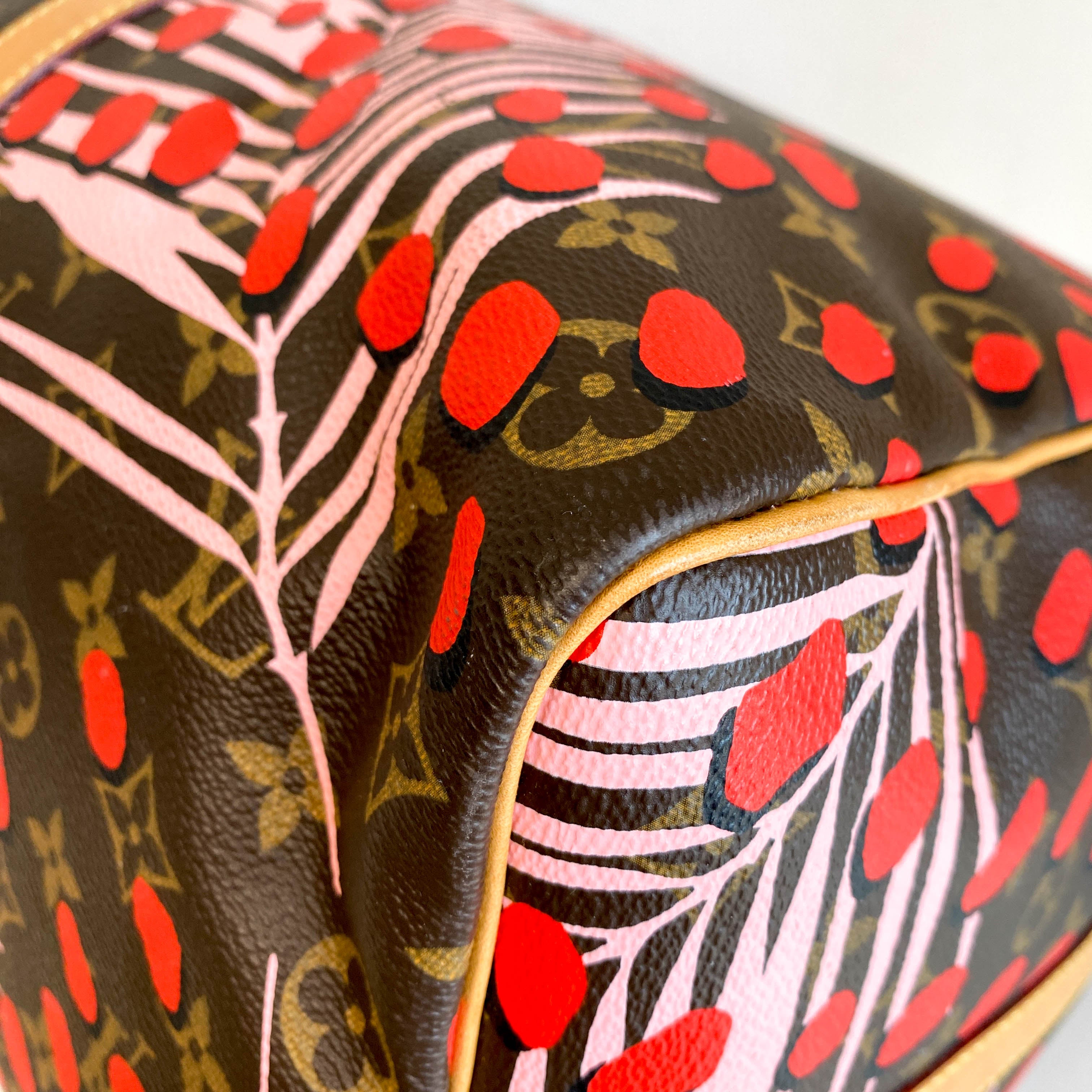 Monogram Jungle Dots Keepall Bandoulière 50 Sugar Pink Poppy