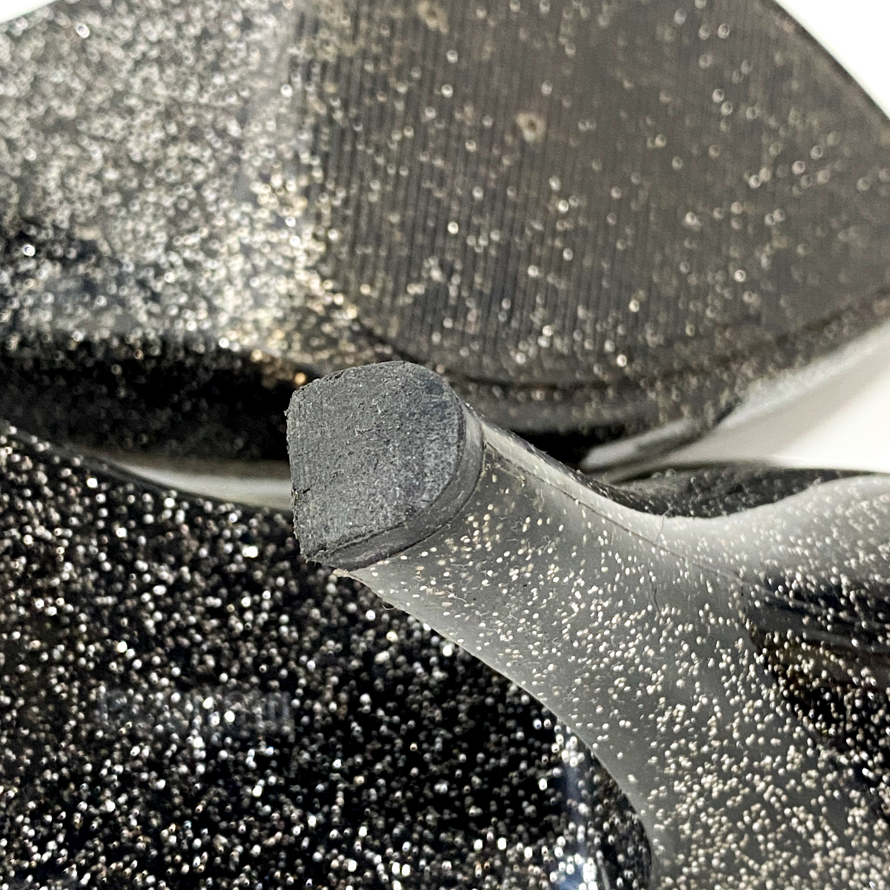 Melissa Black Glitter Heels SIZE USA7