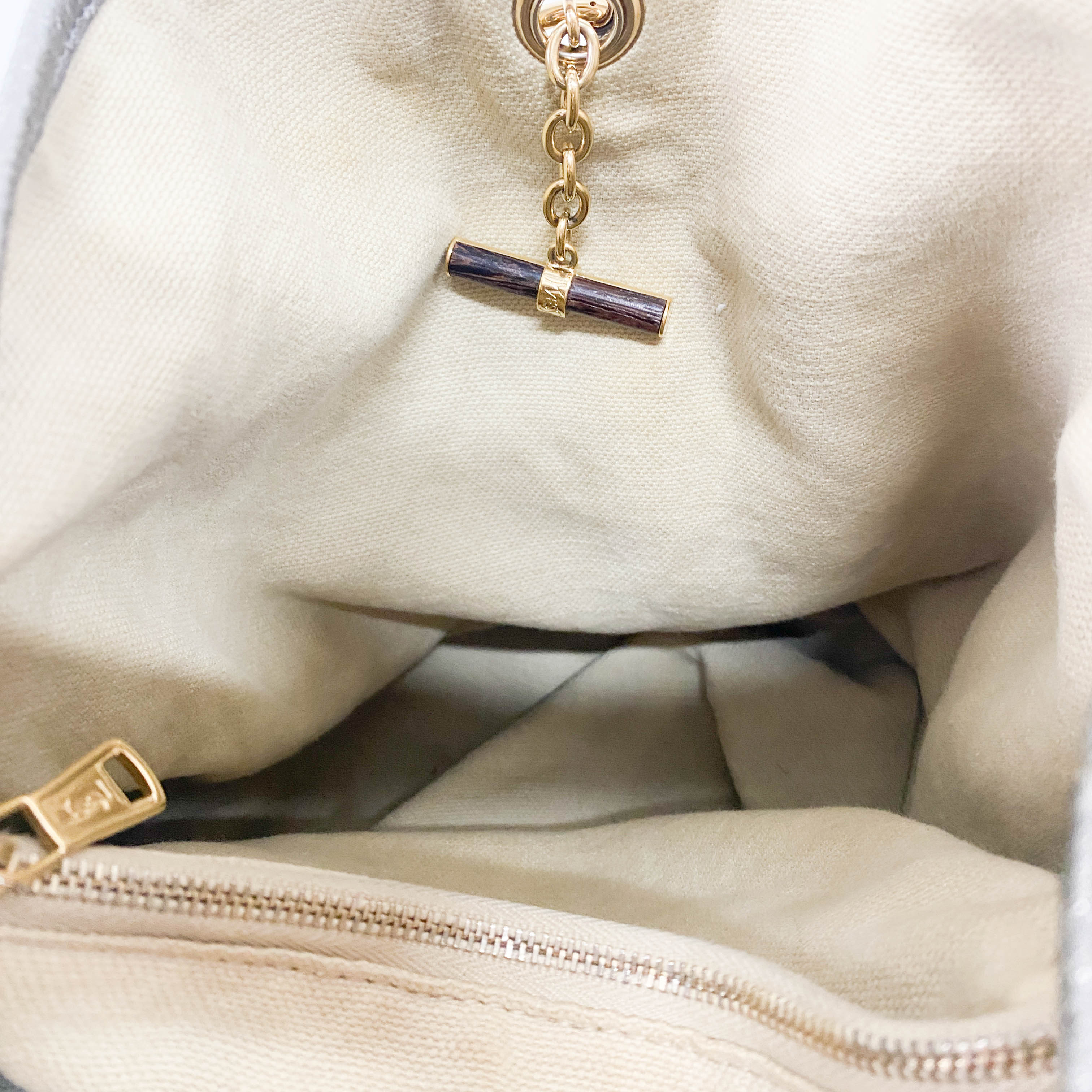 Silver Leather Tote Bag