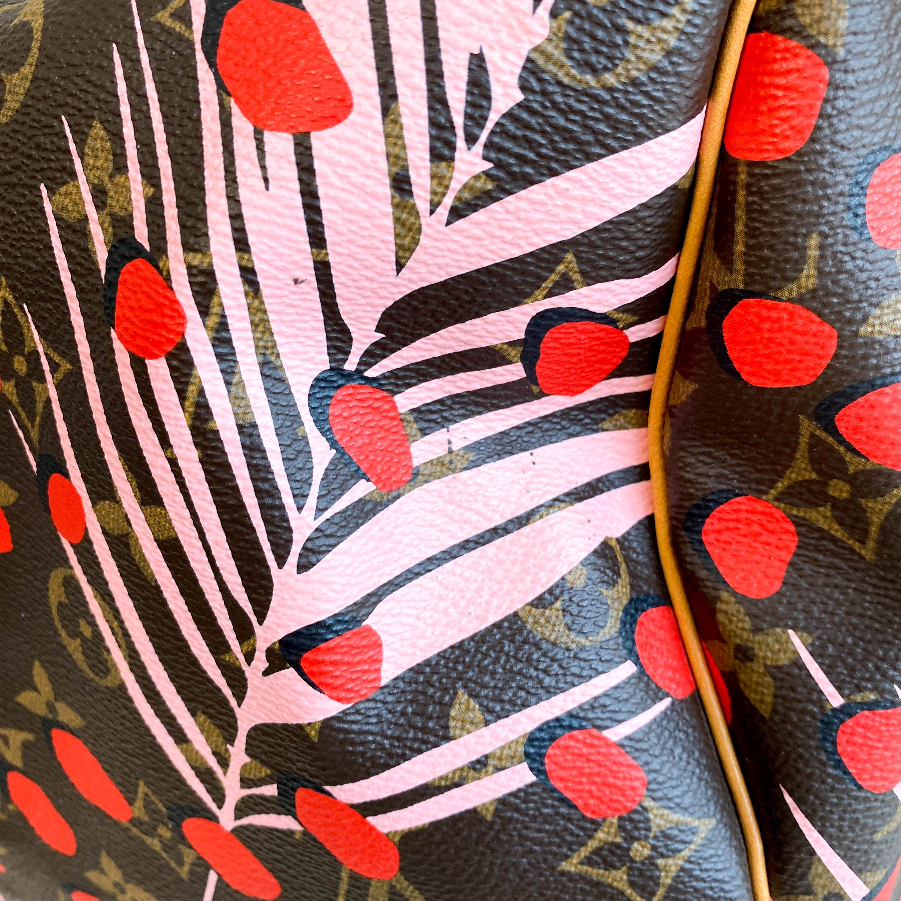 Monogram Jungle Dots Keepall Bandoulière 50 Sugar Pink Poppy