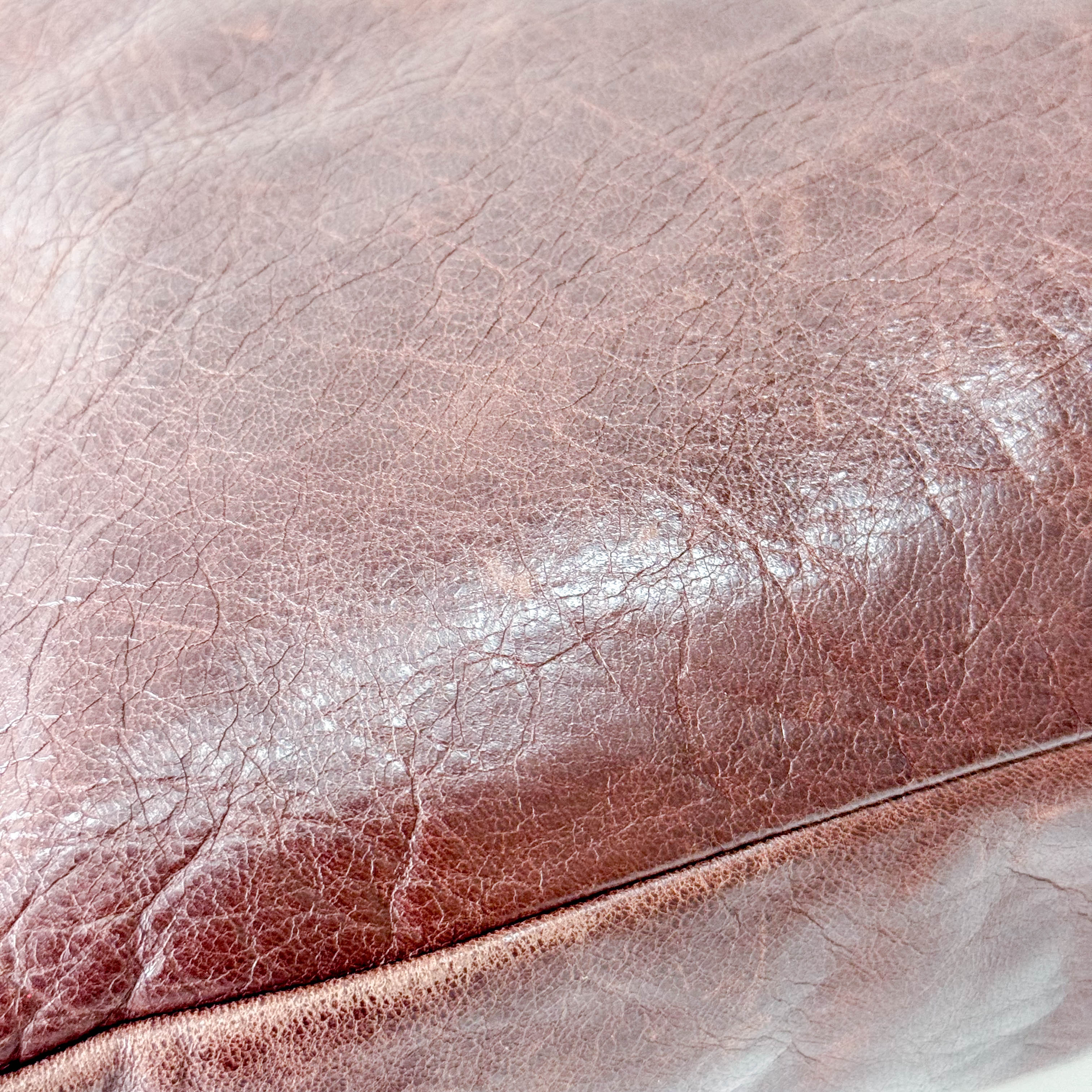 The First Brown Leather Handle Bag