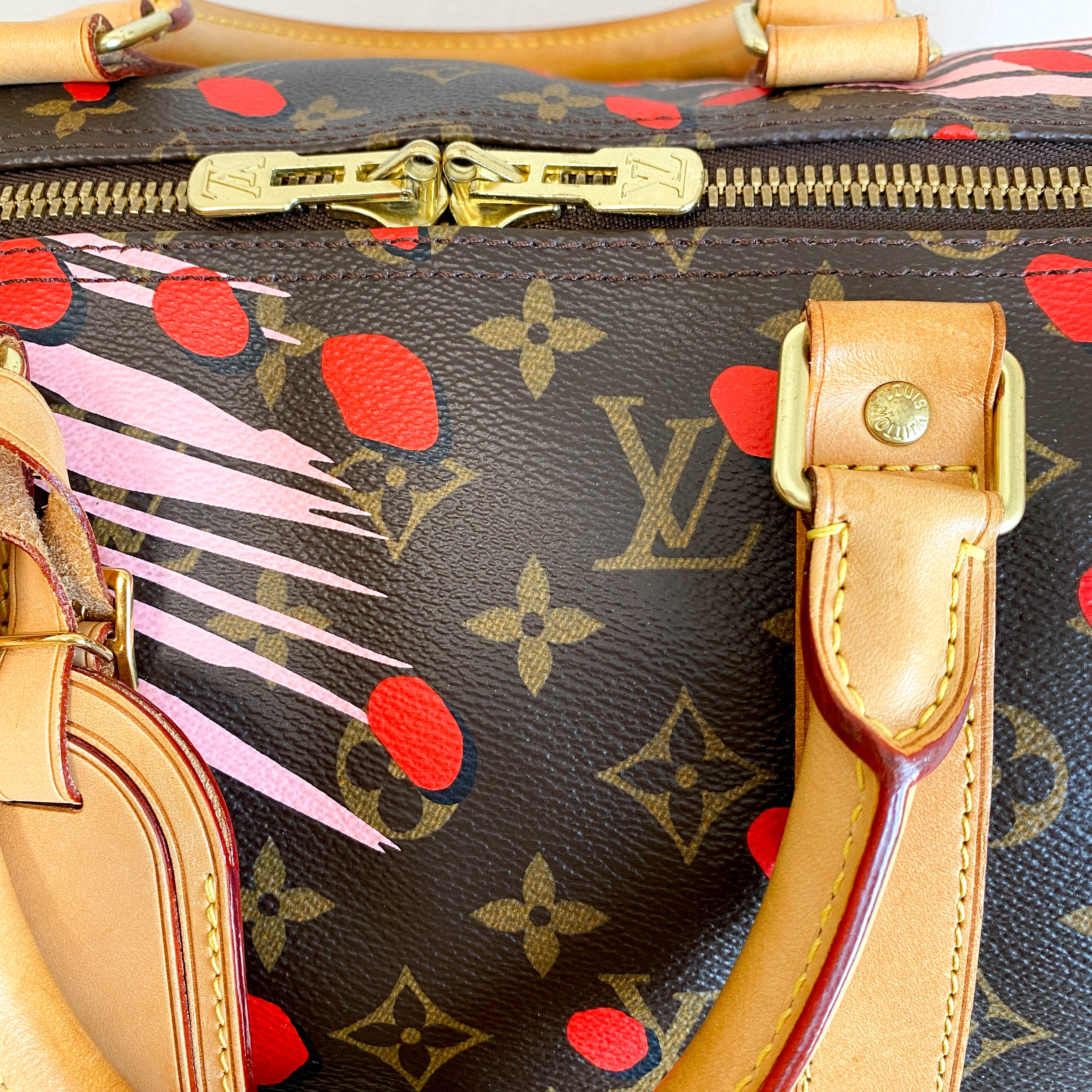 Monogram Jungle Dots Keepall Bandoulière 50 Sugar Pink Poppy