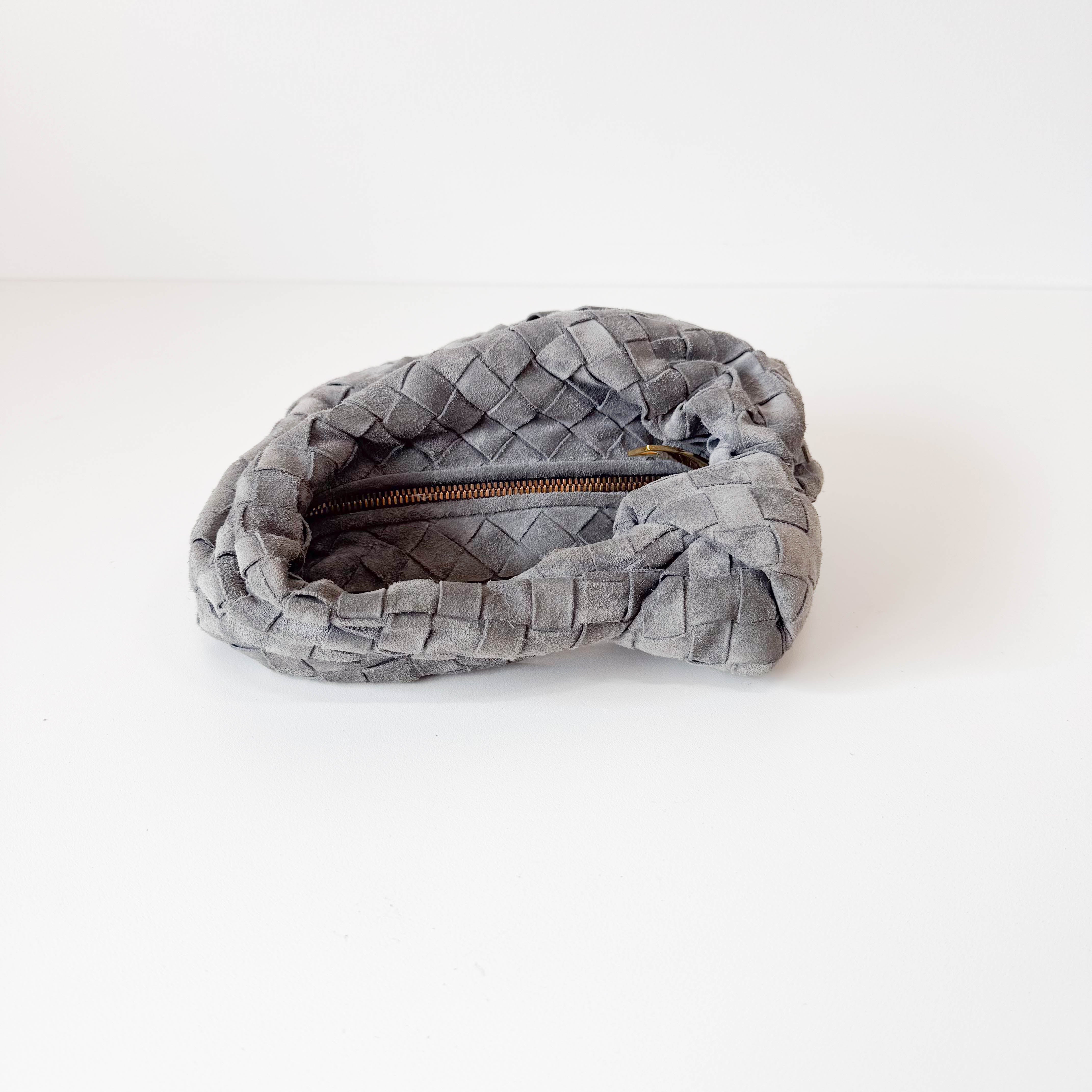 Thunder Intrecciato Suede Mini Jodie Grey