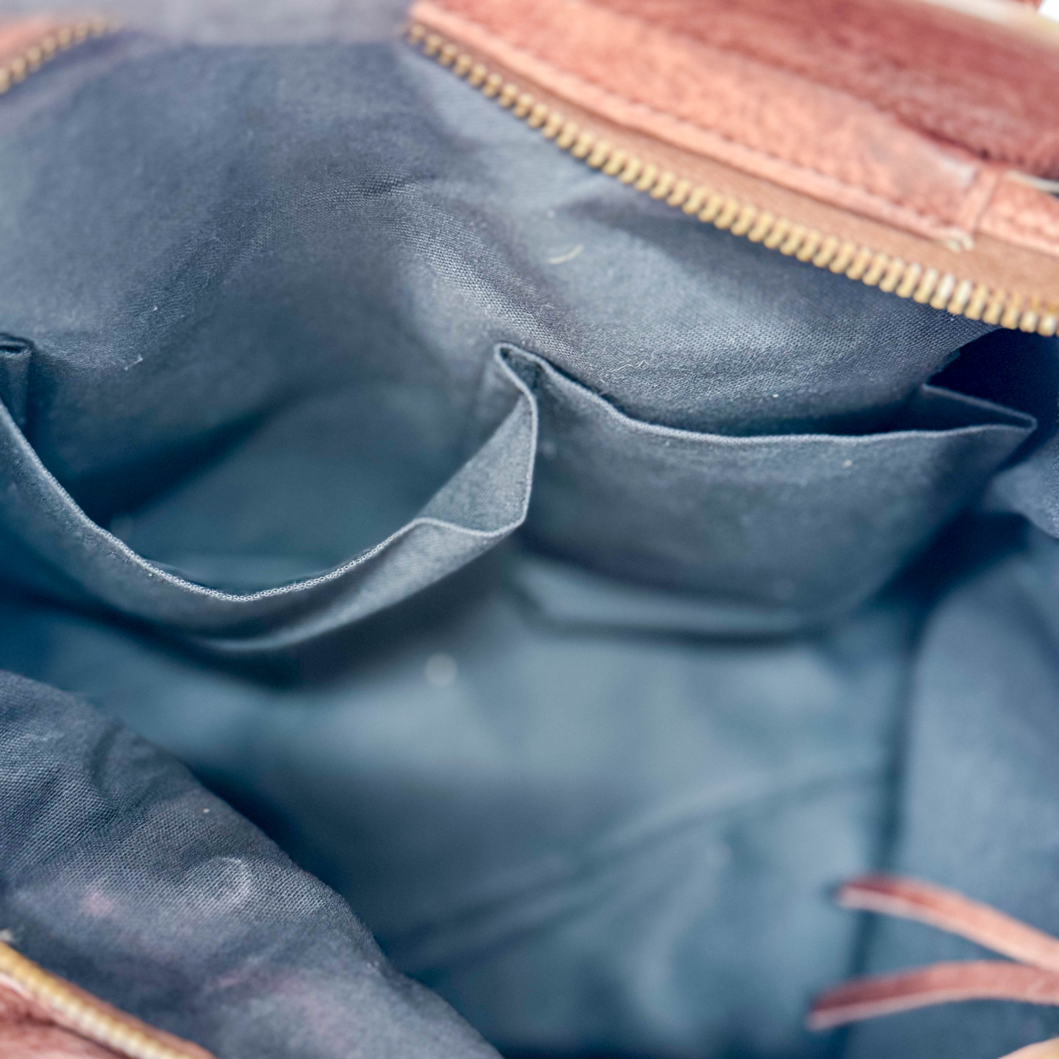 The First Brown Leather Handle Bag