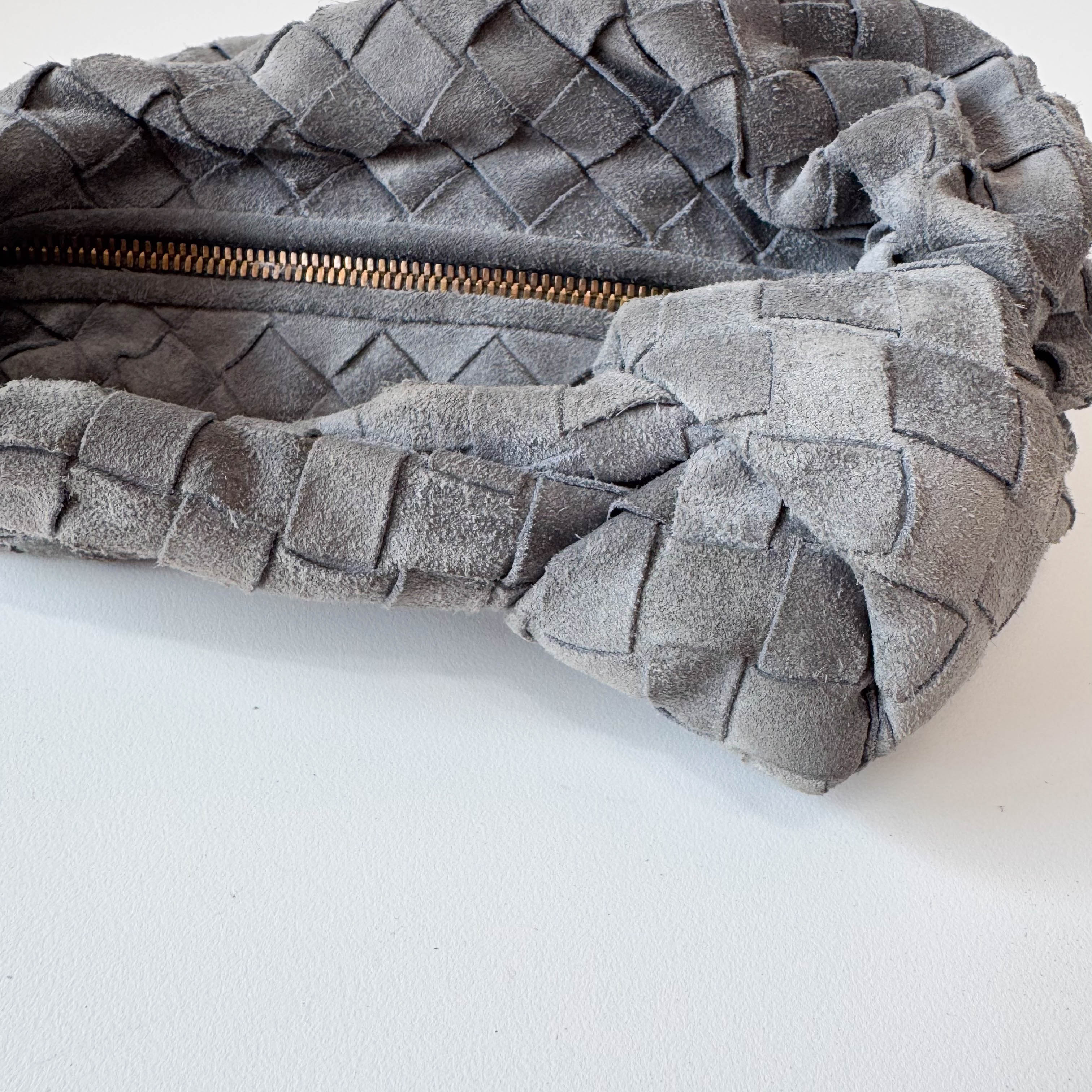 Thunder Intrecciato Suede Mini Jodie Grey