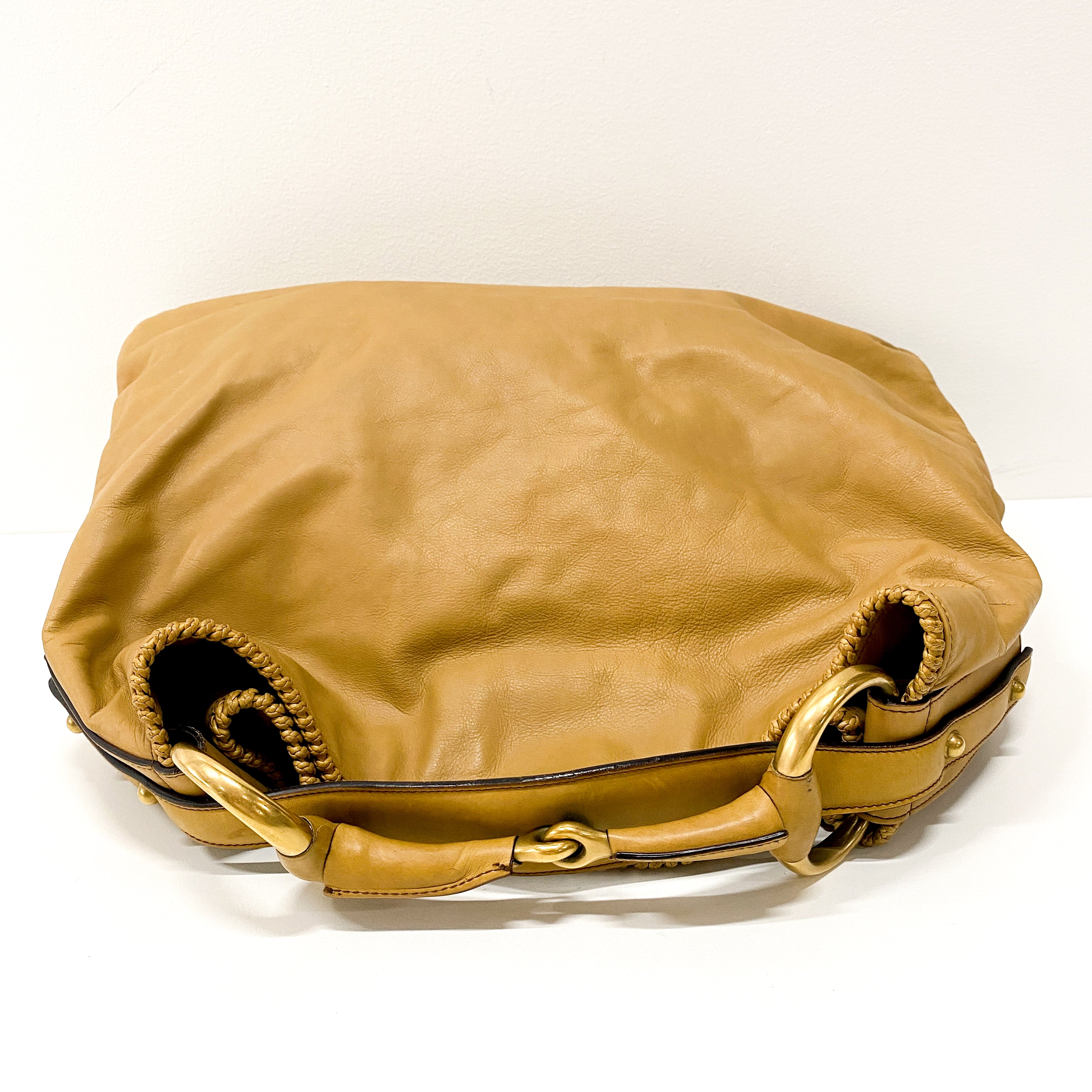 Horsebit Hobo Brown Leather Shoulder Bag