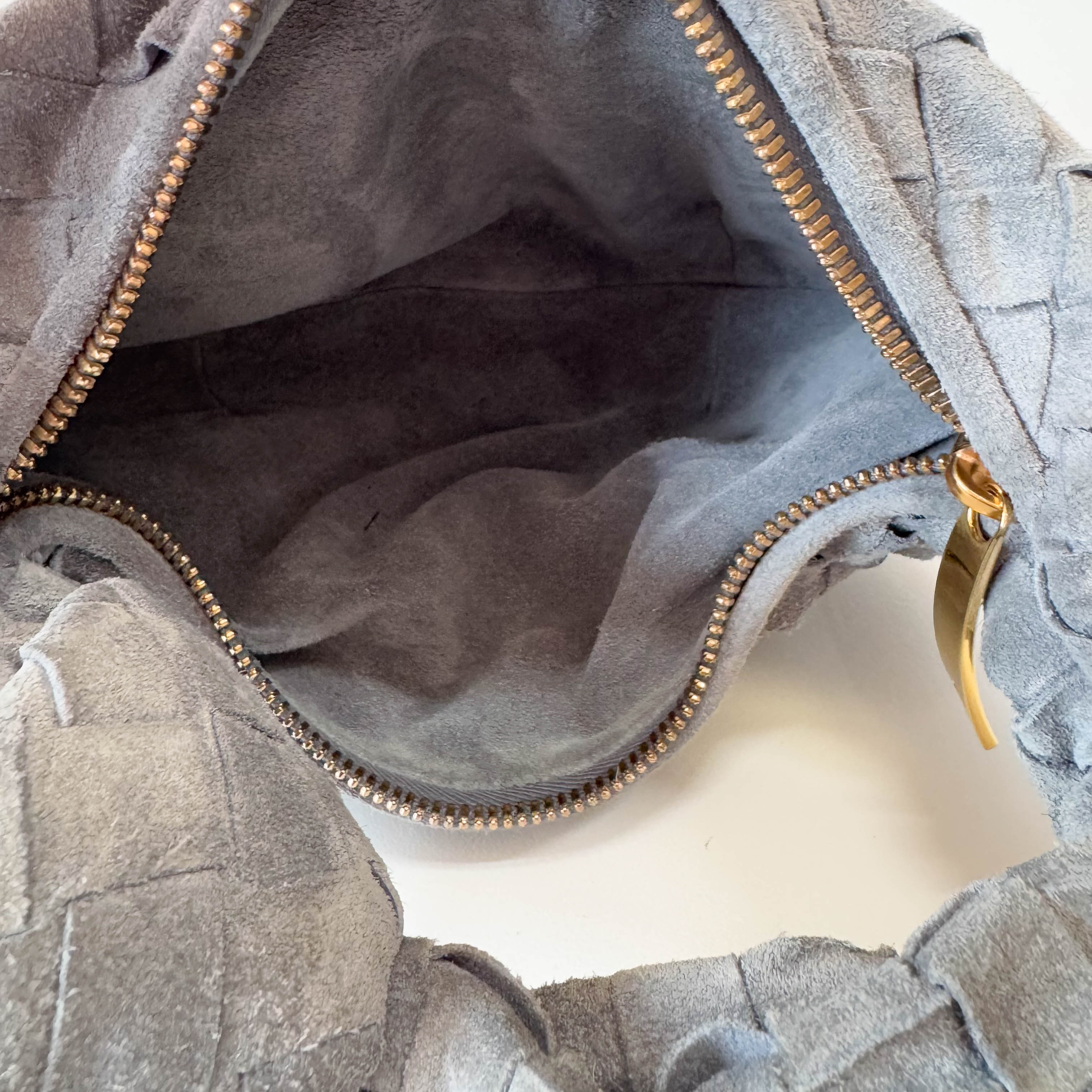 Thunder Intrecciato Suede Mini Jodie Grey