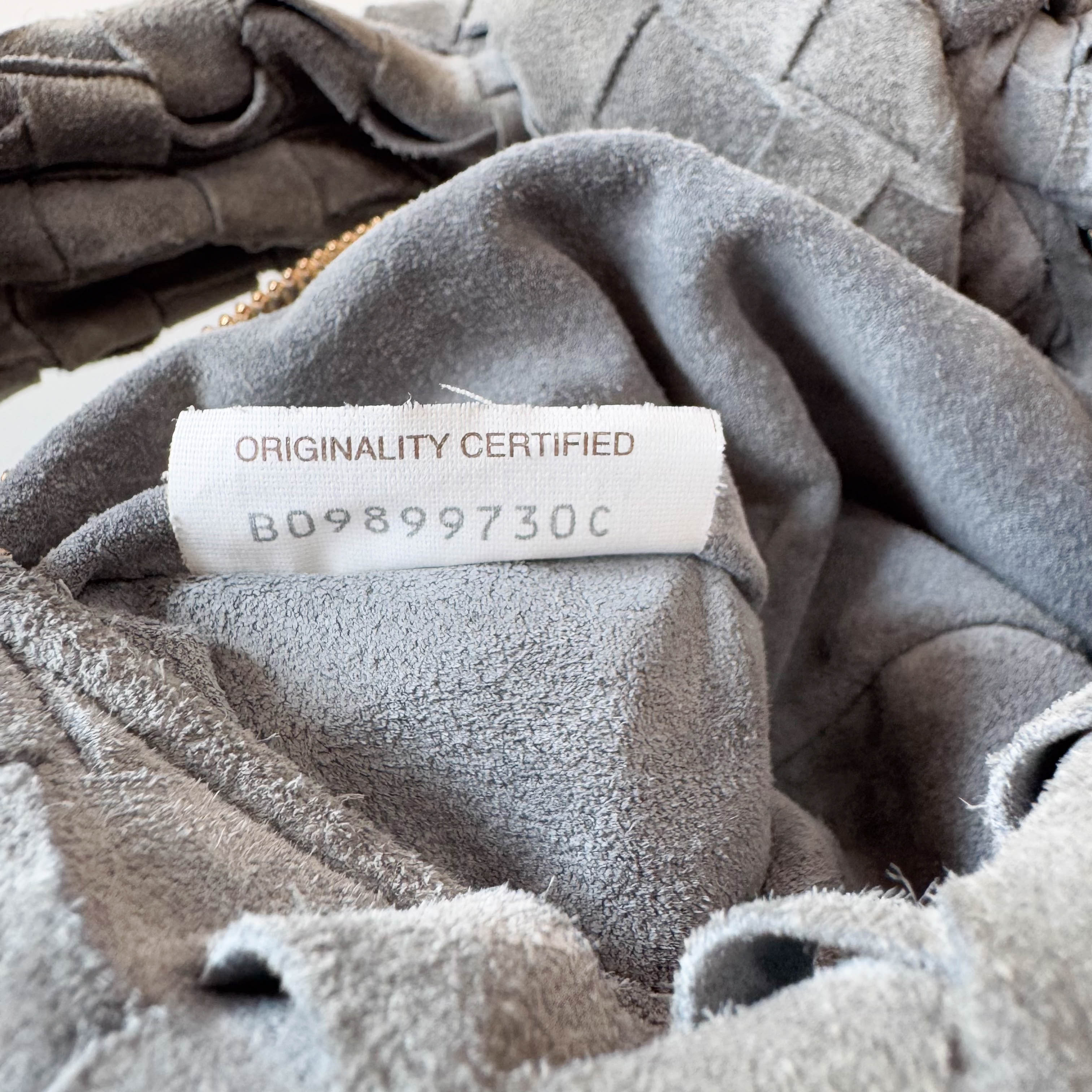 Thunder Intrecciato Suede Mini Jodie Grey