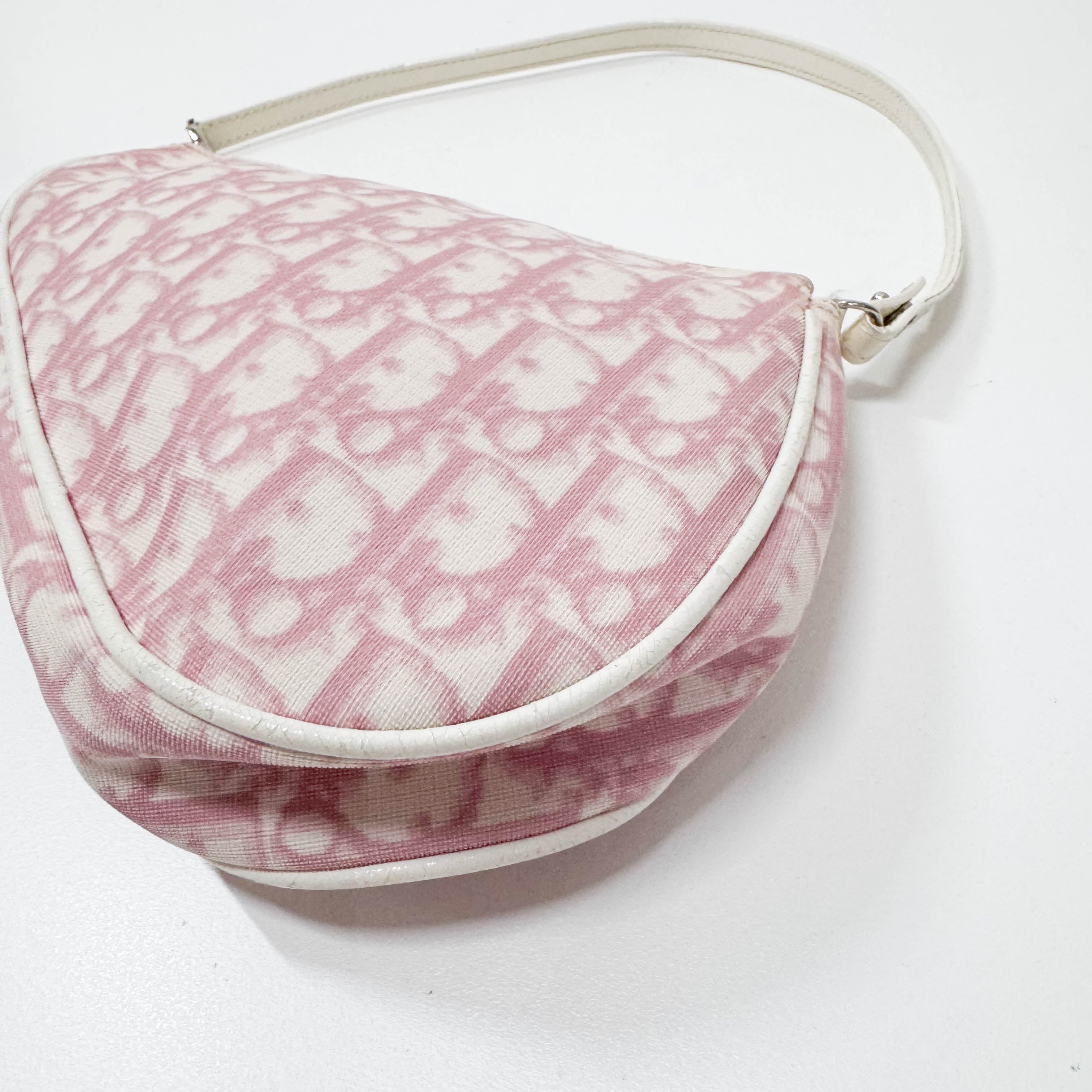 Saddle Trotter Cream Coated Canvas Shoulder Bag