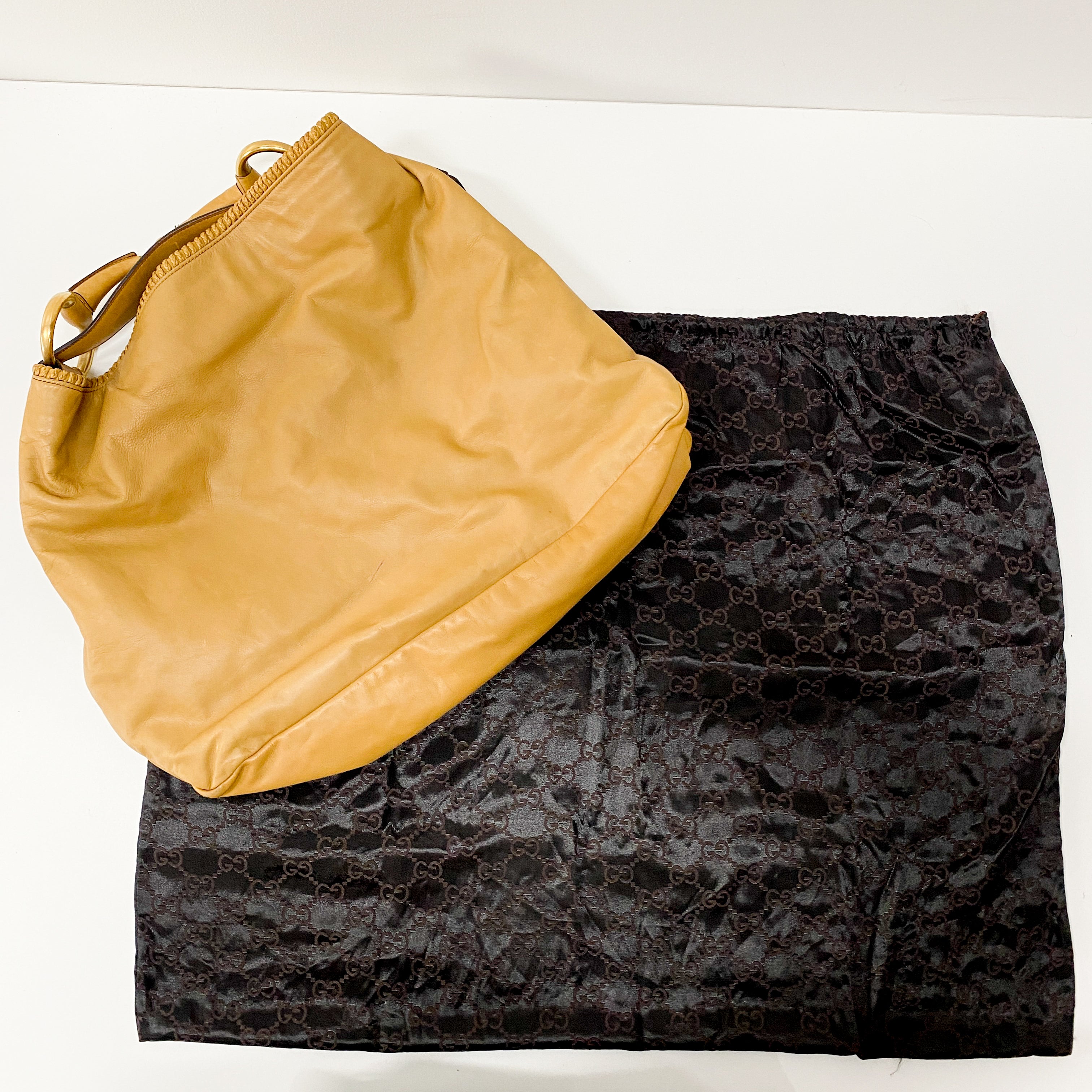 Horsebit Hobo Brown Leather Shoulder Bag